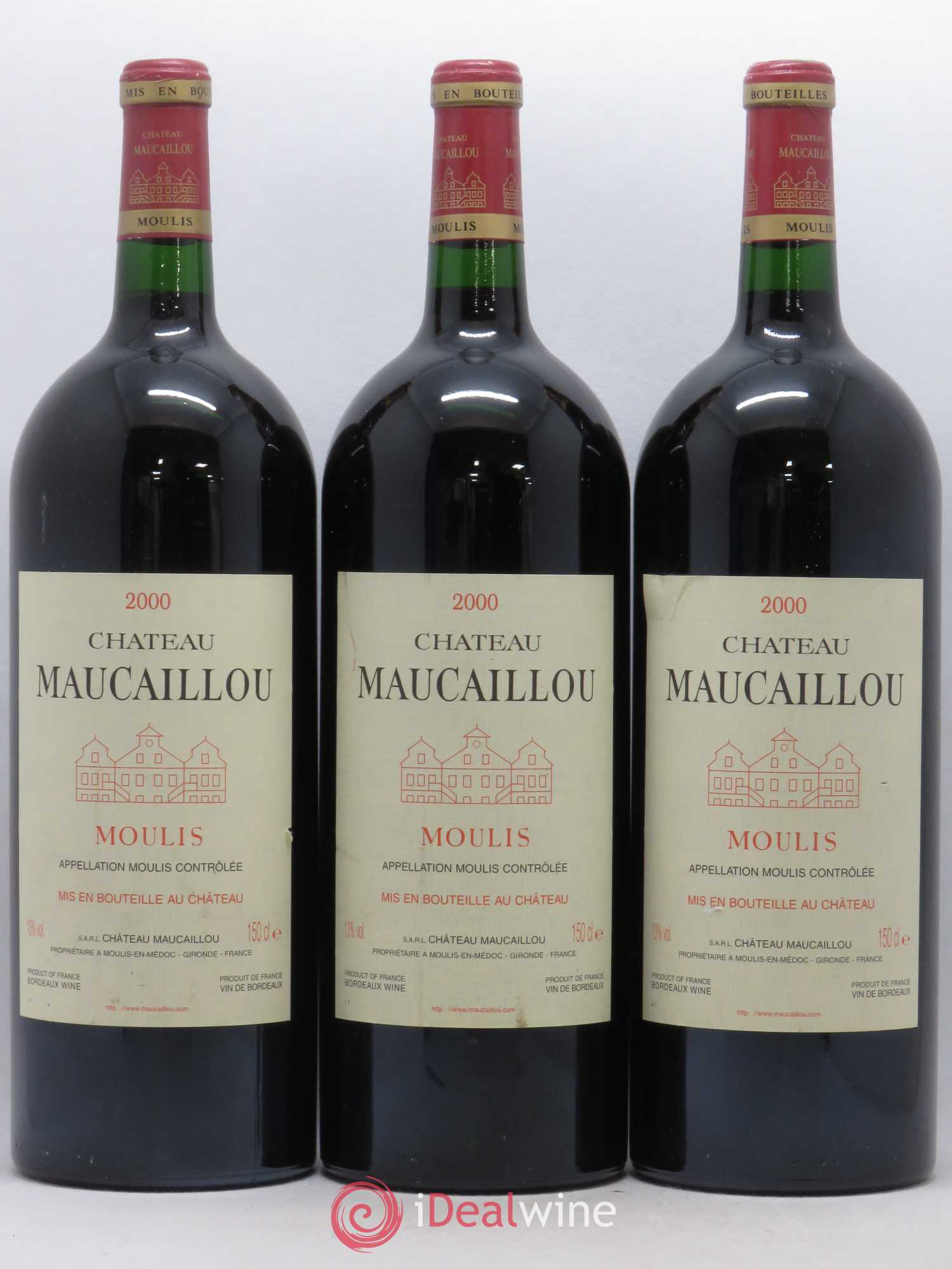 Château Maucaillou 2000 - Lot de 3 magnums - 0