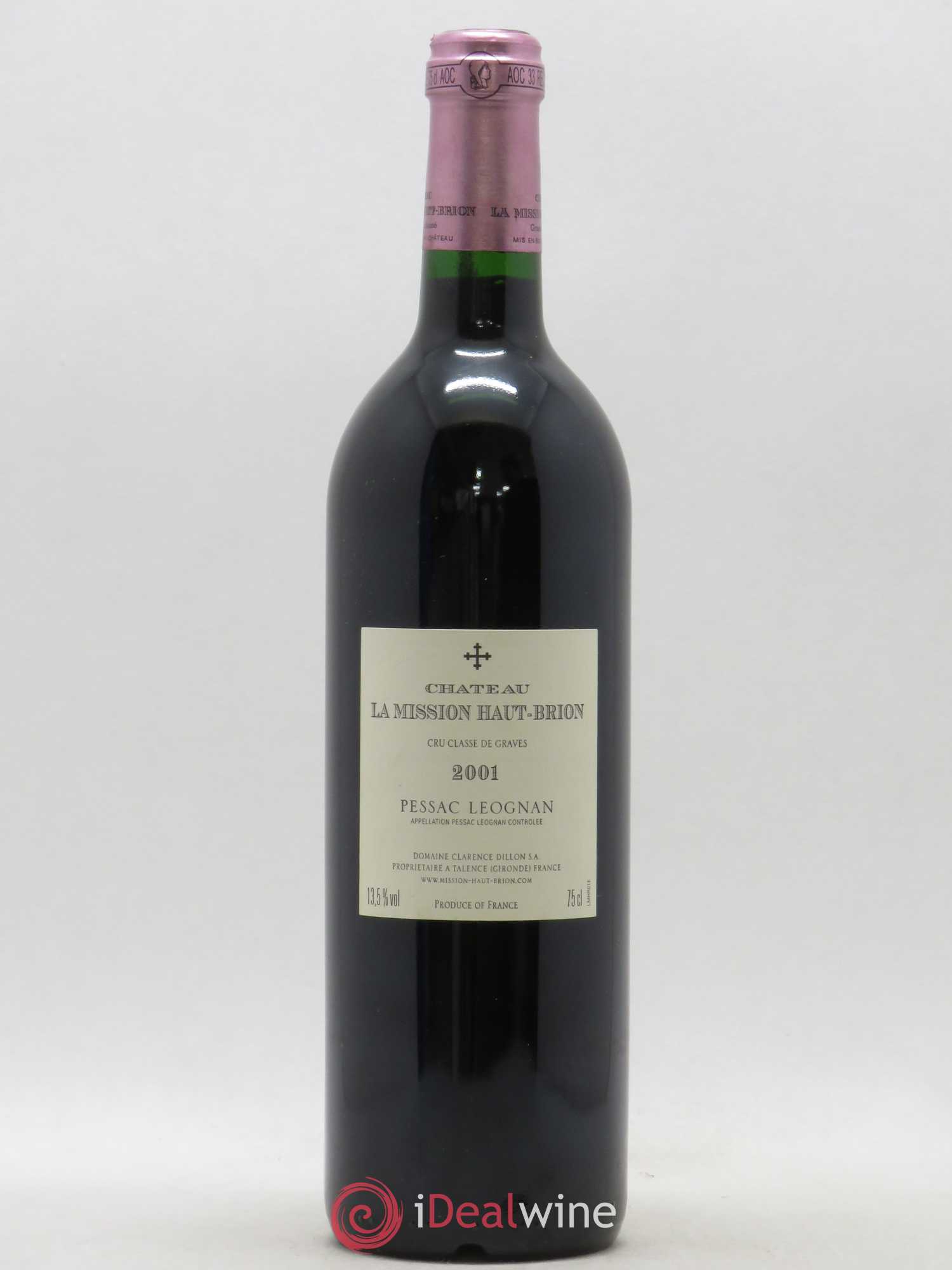 Château la Mission Haut-Brion Cru Classé de Graves 2001 - Lot de 1 bouteille - 1