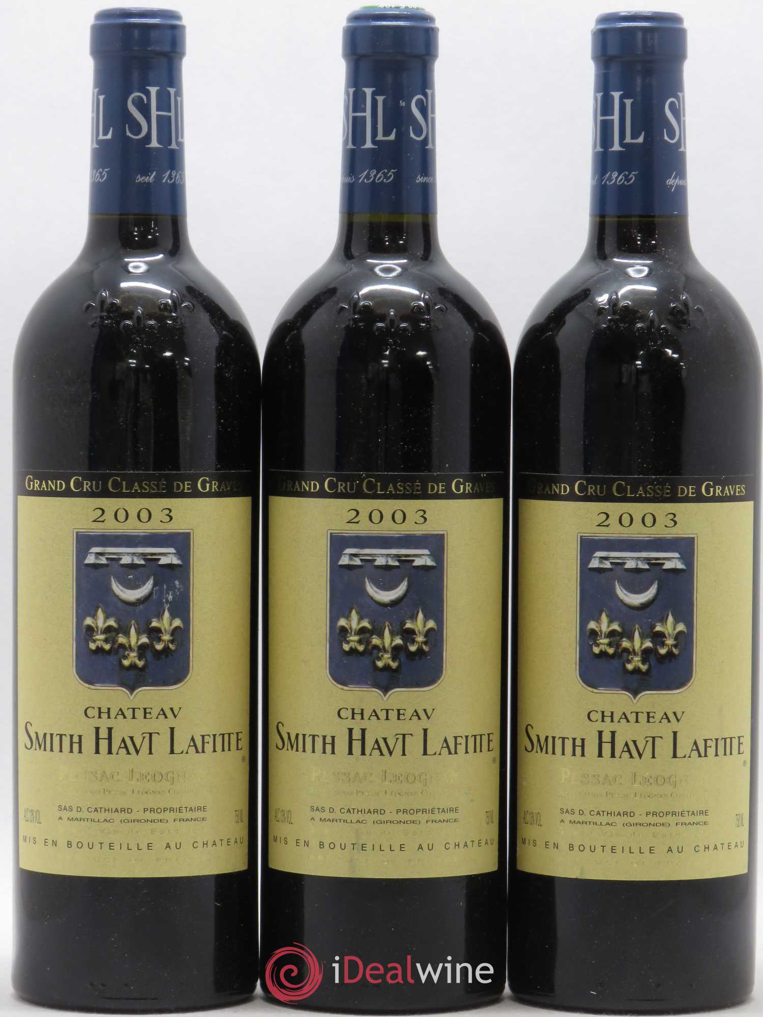 Château Smith Haut Lafitte Cru Classé de Graves 2003 - Lot de 3 bouteilles - 0