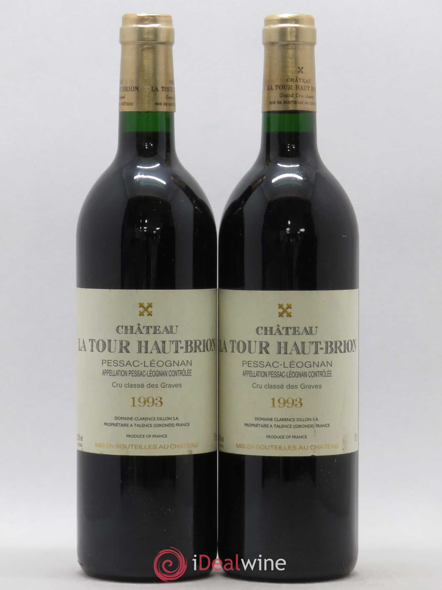 Château la Tour Haut-Brion Cru Classé de Graves 1993 - Lot de 2 bouteilles - 0