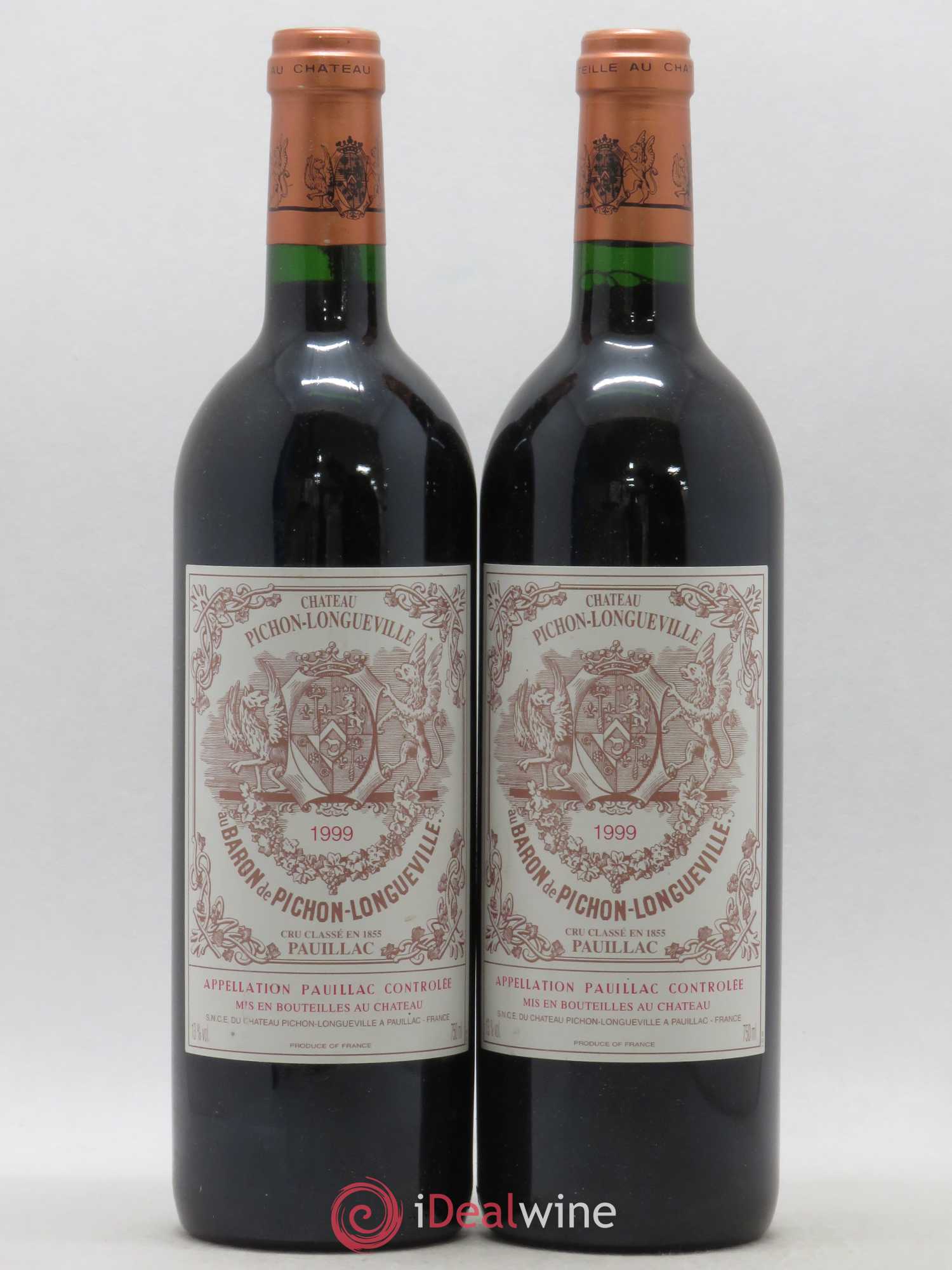 Pichon Longueville Baron 2ème Grand Cru Classé 1999 - Lot de 2 bouteilles - 0
