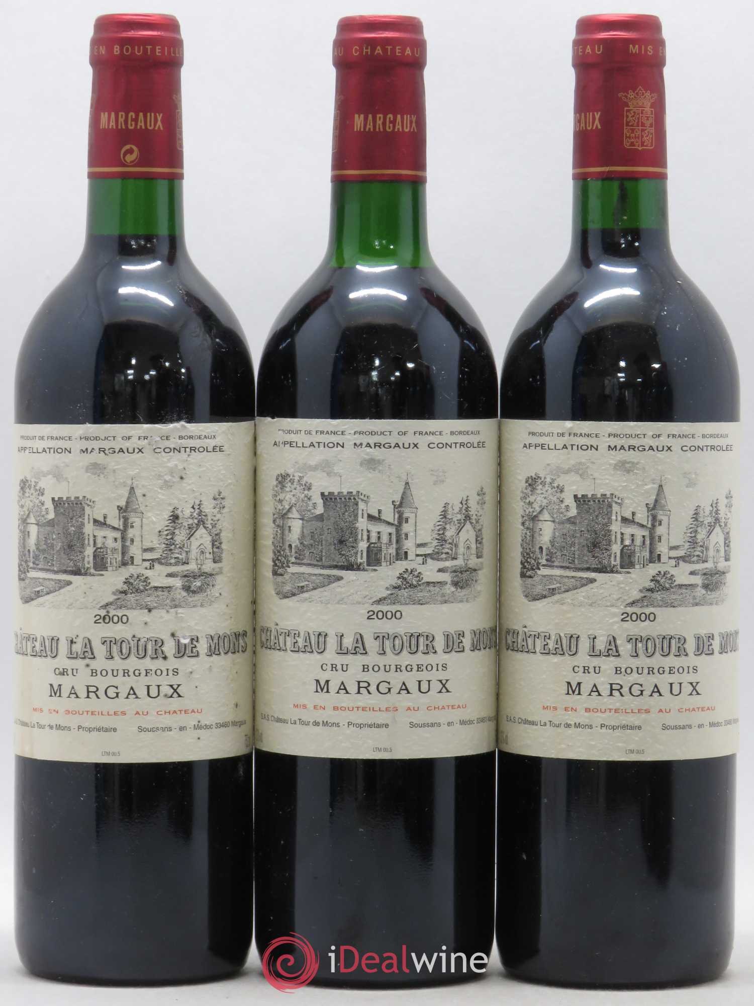 Château la Tour de Mons Cru Bourgeois 2000 - Lot de 6 bouteilles - 2
