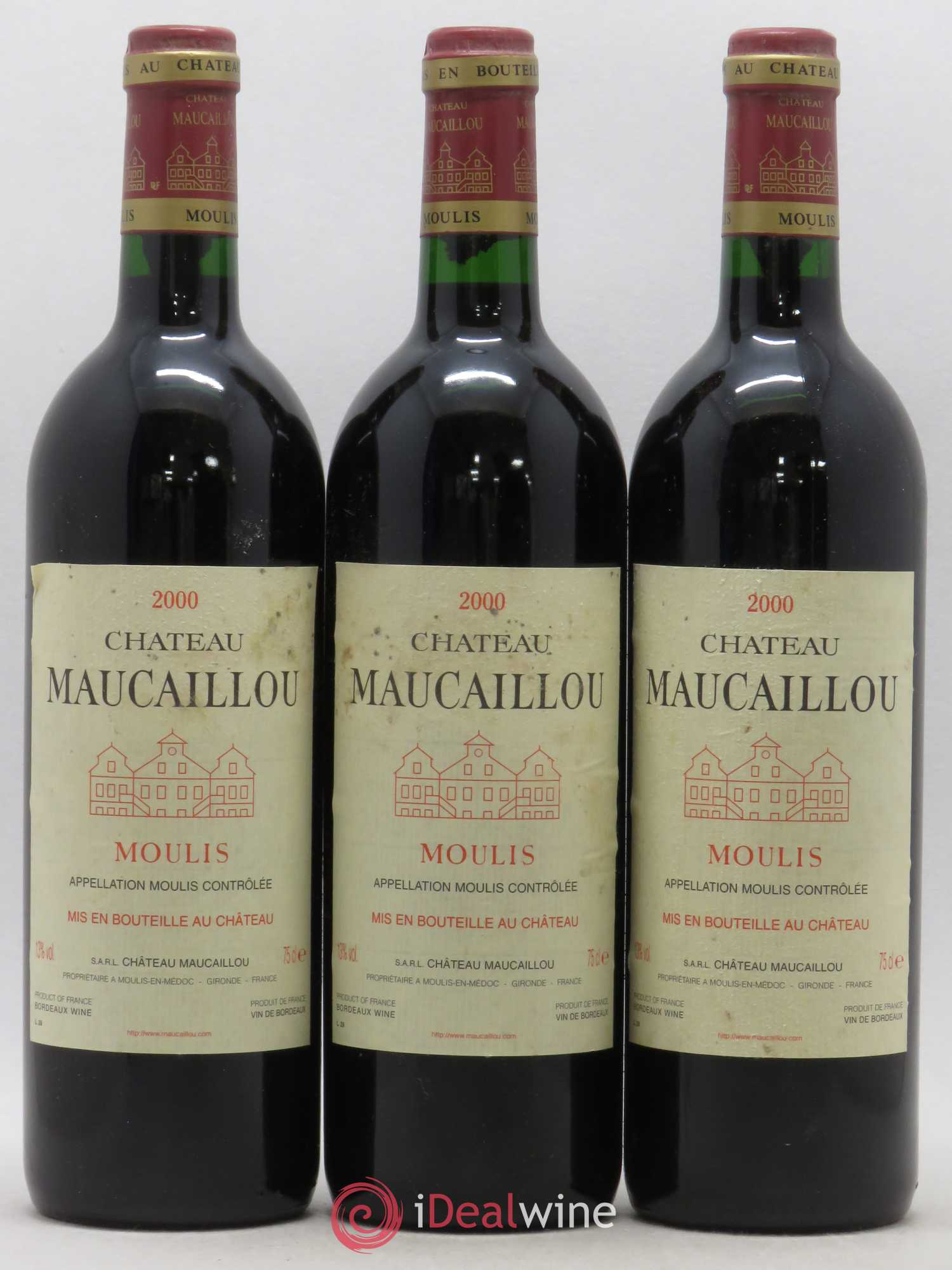 Château Maucaillou 2000 - Lot de 3 bouteilles - 0