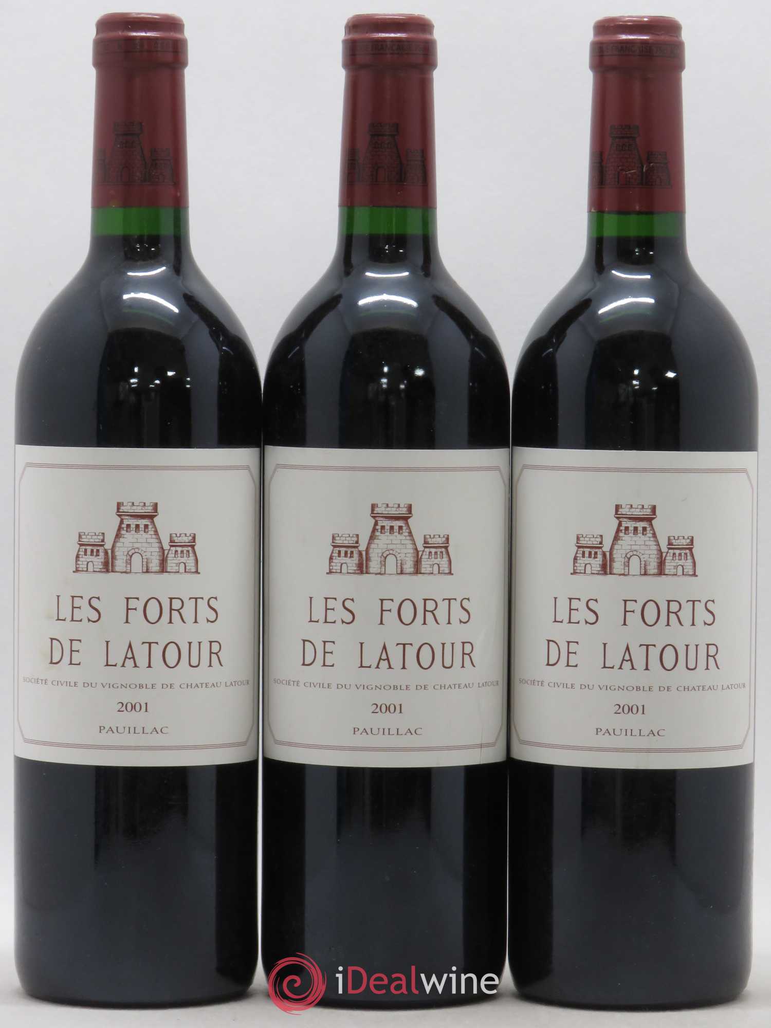 Les Forts de Latour Second Vin 2001 - Lot de 3 bouteilles - 0