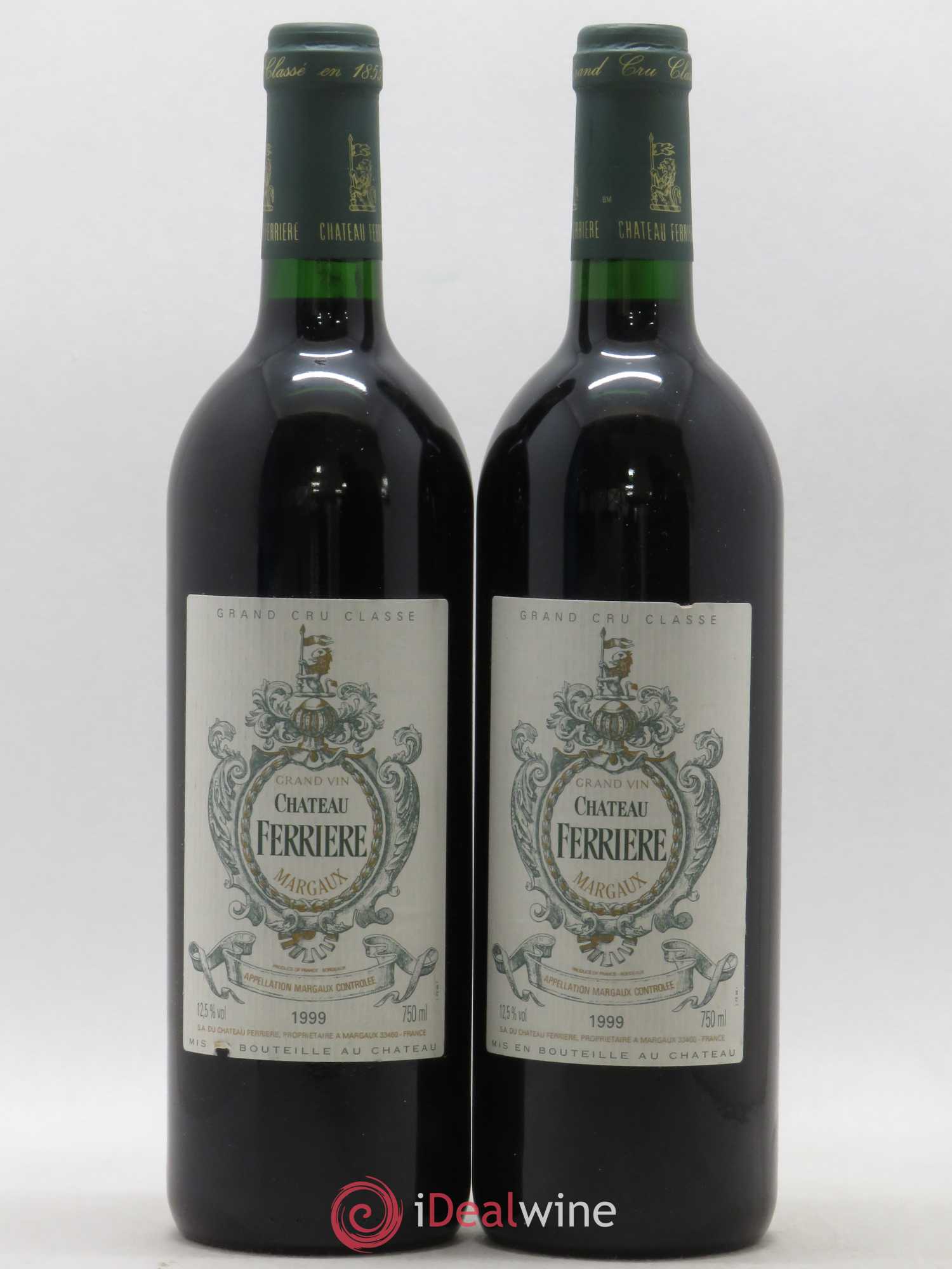 Château Ferrière 3ème Grand Cru Classé 1999 - Lot de 2 bouteilles - 0