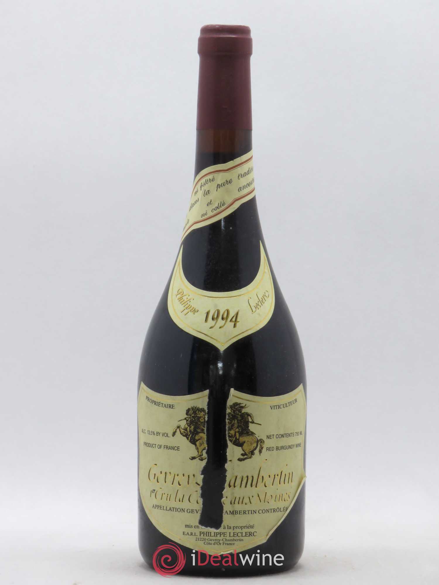 Gevrey-Chambertin 1er Cru La Combe aux Moines Philippe Leclerc 1994 - Posten von 1 Flasche - 0