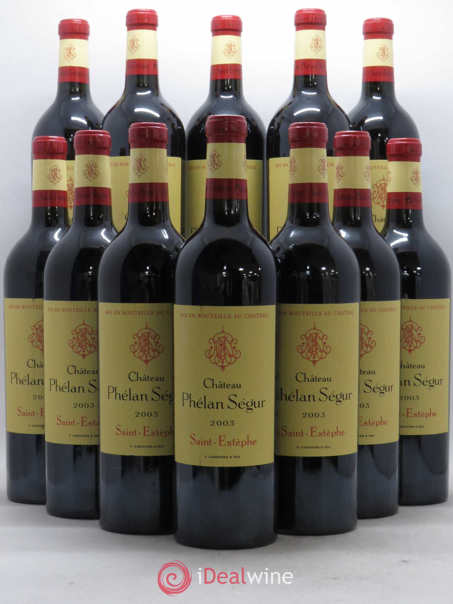 Château Phélan Ségur 2003 - Lot de 12 bouteilles - 0