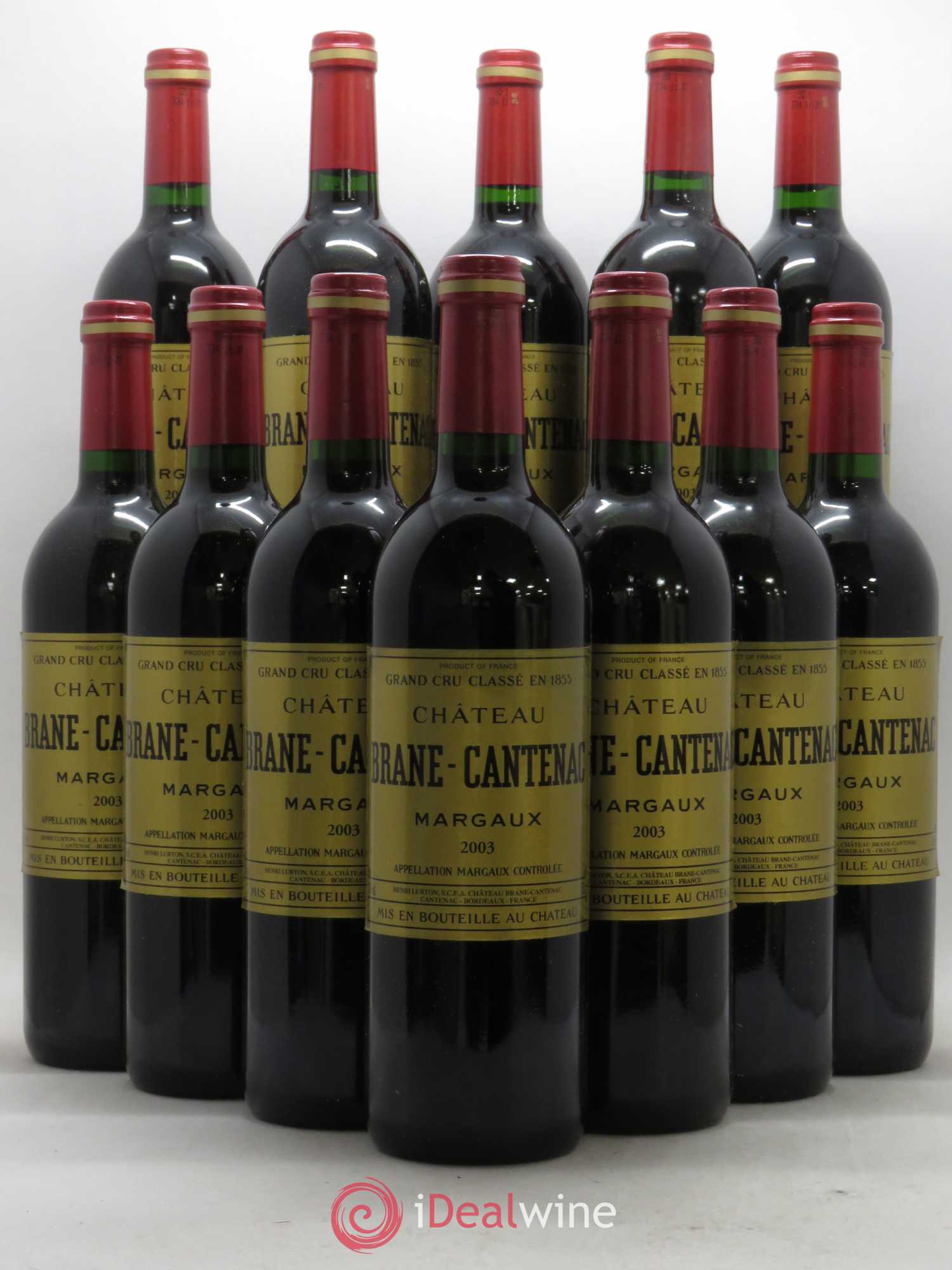 Château Brane Cantenac 2ème Grand Cru Classé 2003 - Lot de 12 bouteilles - 0