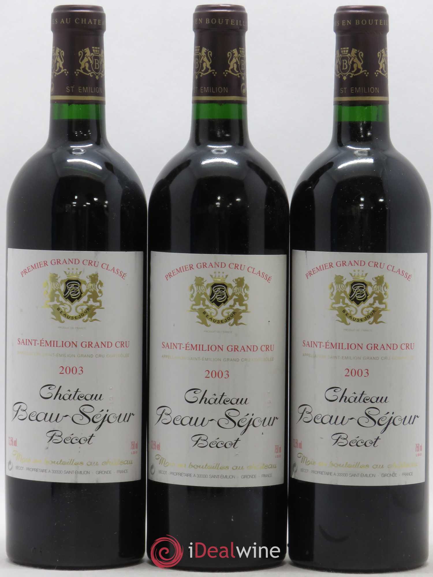 Château Beau-Séjour Bécot 1er Grand Cru Classé B 2003 - Lot de 6 bouteilles - 2