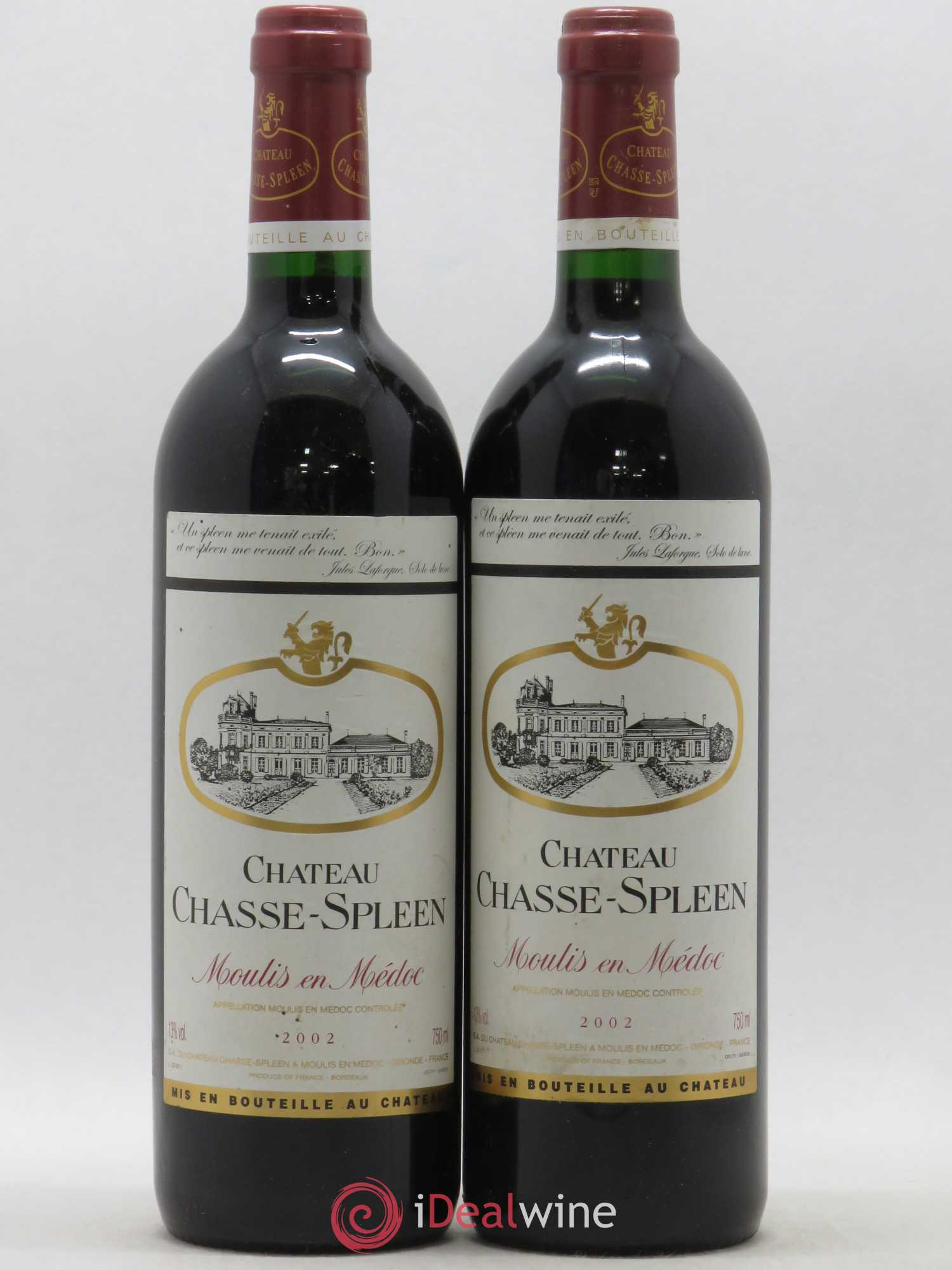 Château Chasse Spleen 2002 - Lot de 2 bouteilles - 0