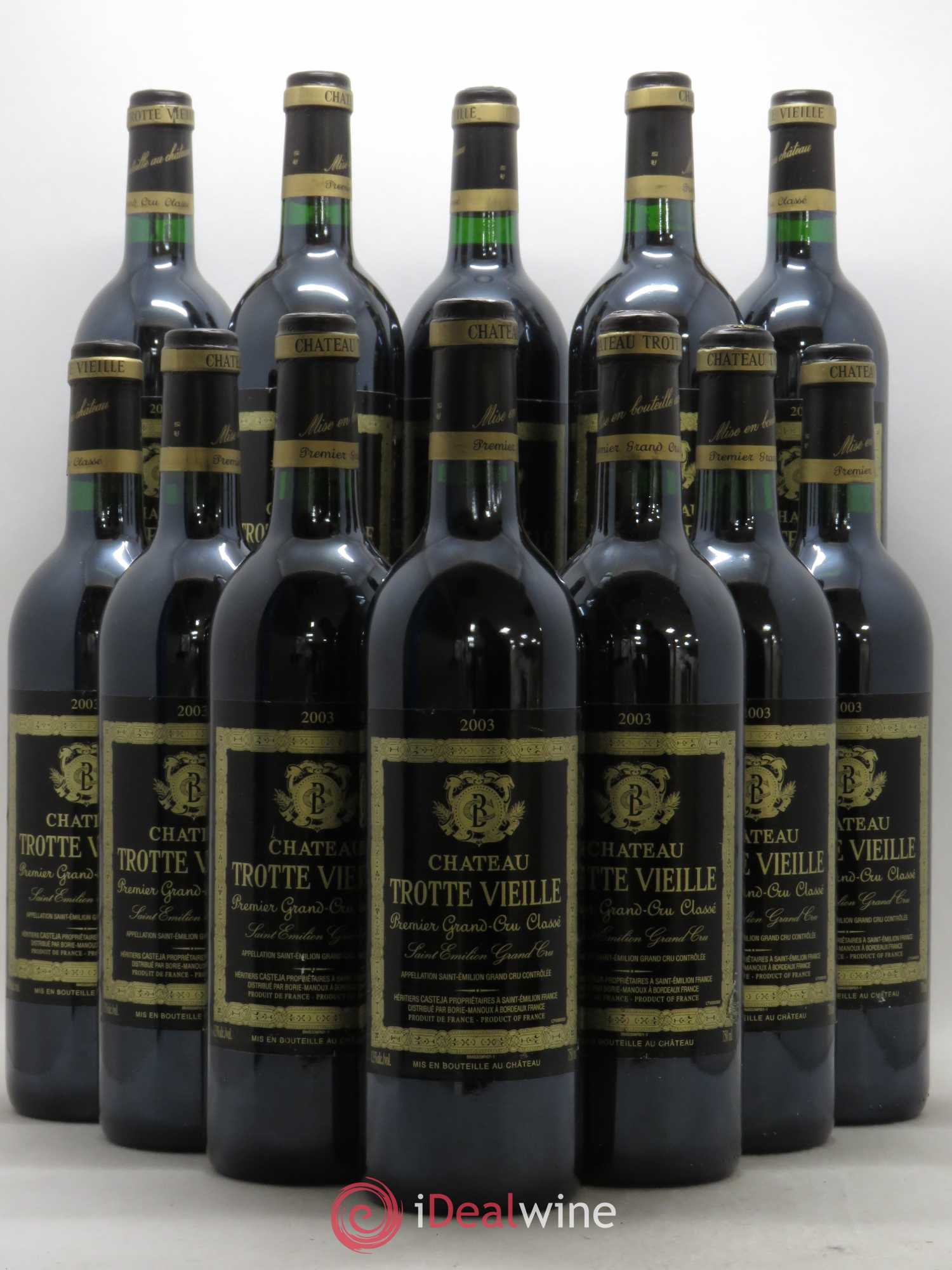 Château Trotte Vieille 1er Grand Cru Classé B 2003 - Lot de 12 bouteilles - 0