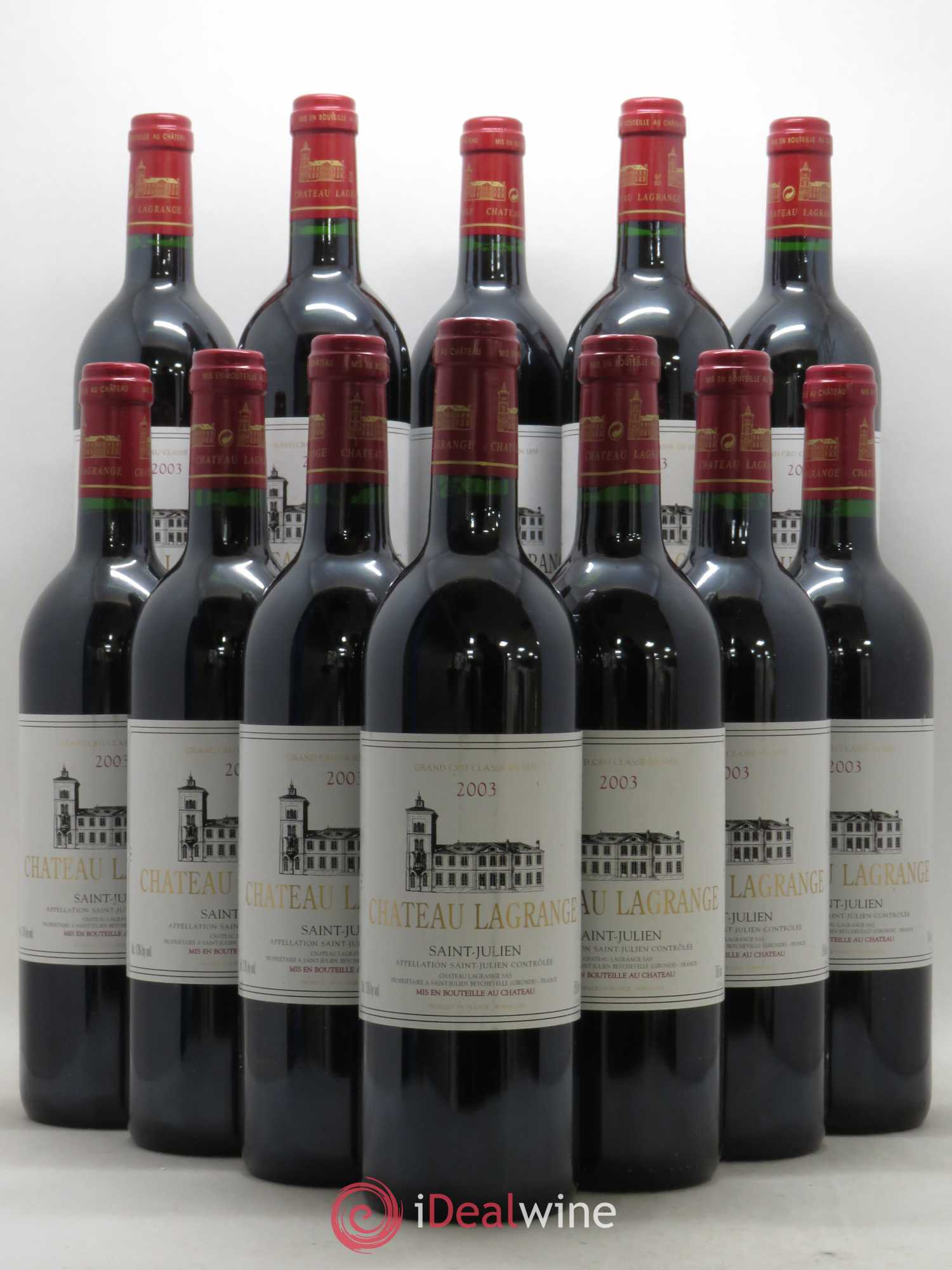 Château Lagrange 3ème Grand Cru Classé 2003 - Lot de 12 bouteilles - 0