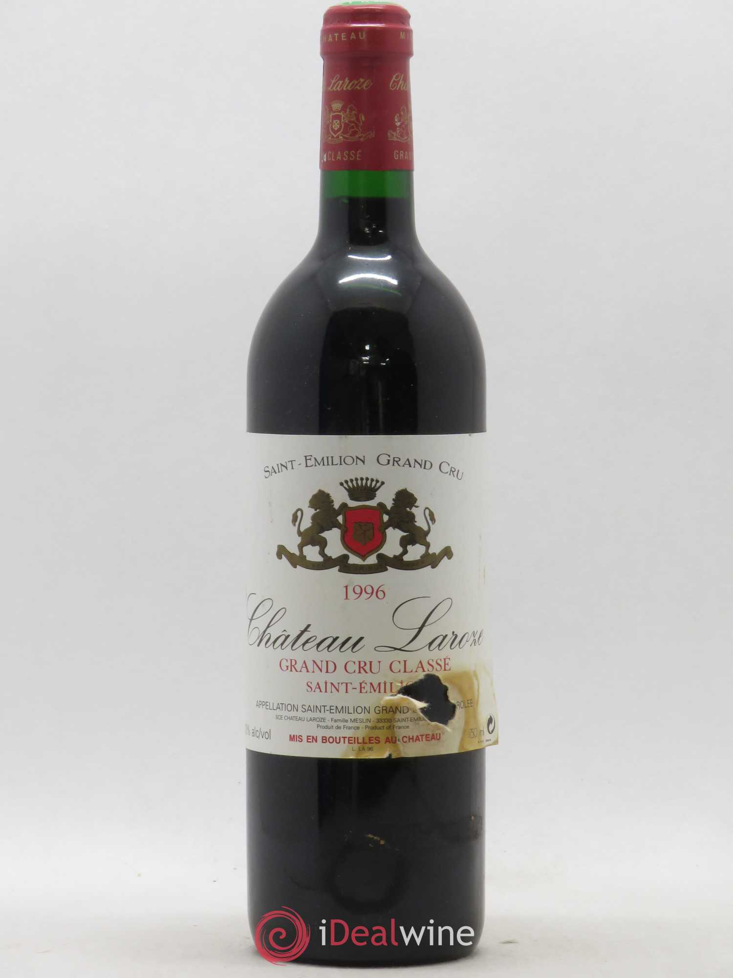 Château Laroze Grand Cru Classé 1996 - Lot de 1 bouteille - 0