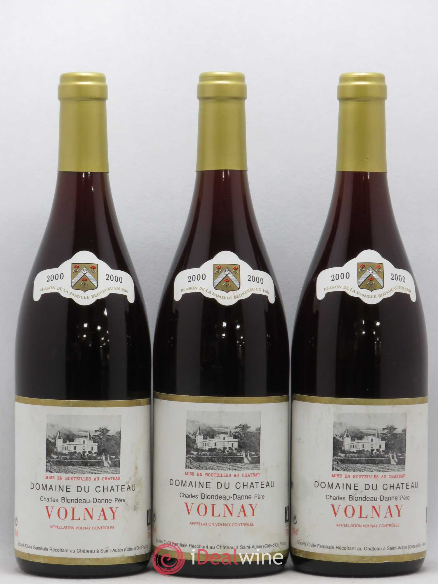 Volnay Domaine du Château Charles Blondeau 2000 - Lotto di 3 bottiglie - 0