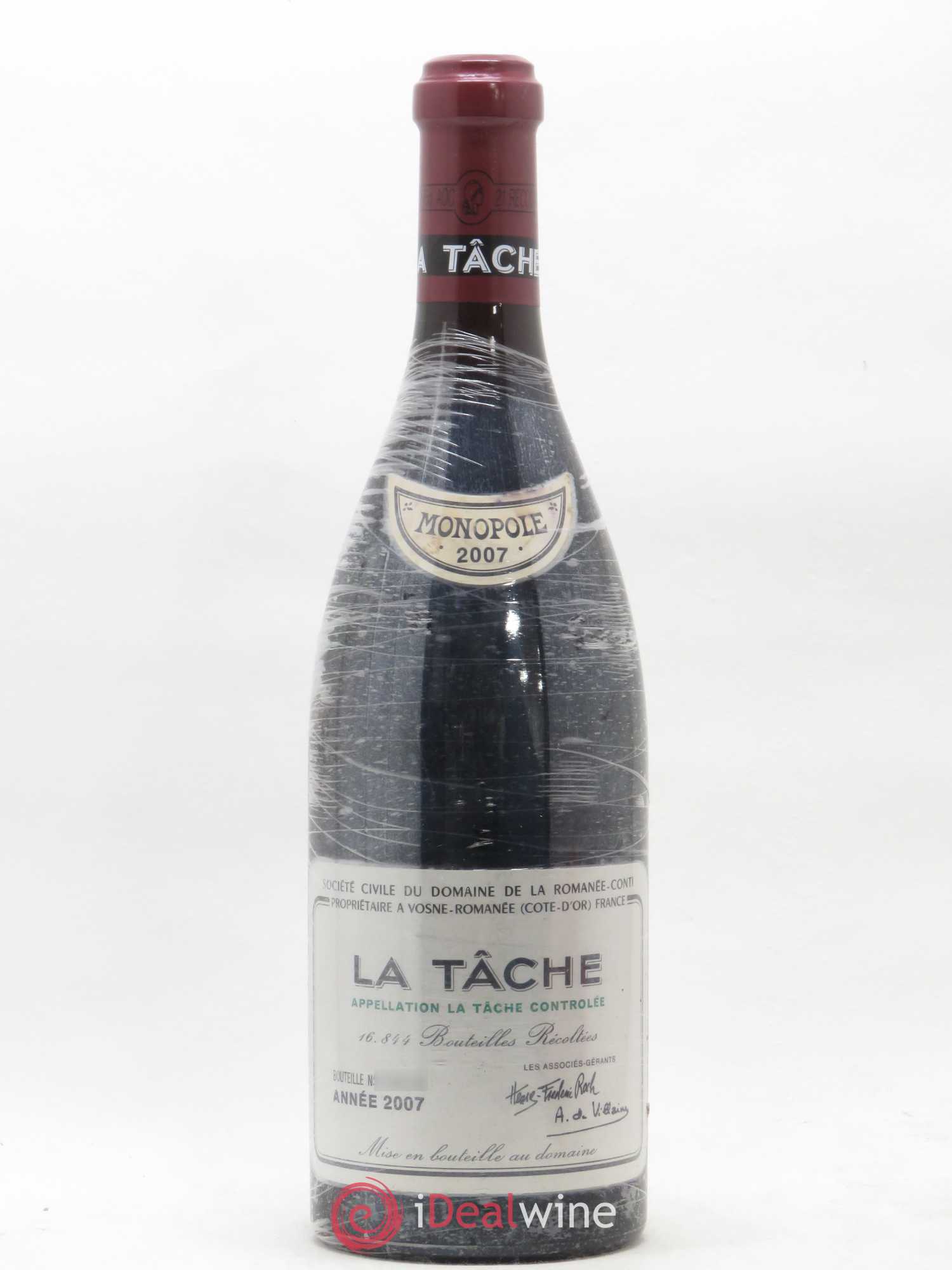 La Tâche Grand Cru Domaine de la Romanée-Conti 2007 - Lot de 1 bouteille - 0
