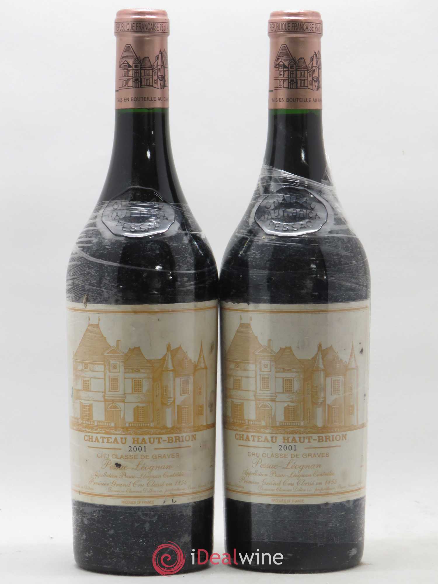 Château Haut Brion 1er Grand Cru Classé 2001 - Lot de 2 bouteilles - 0