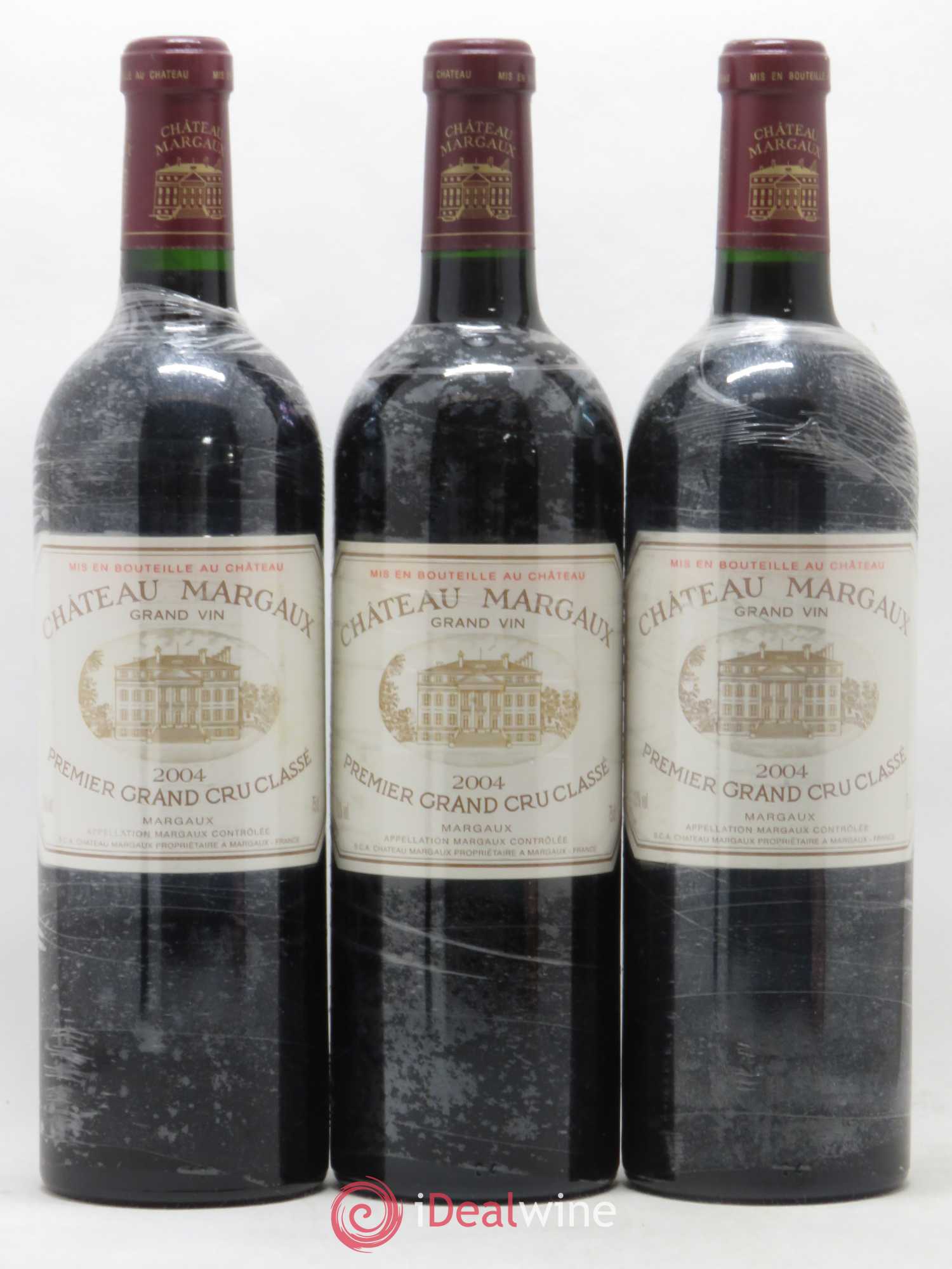Château Margaux 1er Grand Cru Classé 2004 - Lot de 3 bouteilles - 0