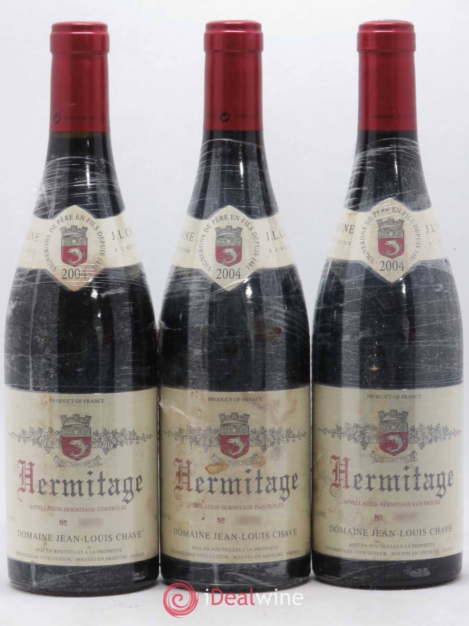 Hermitage Jean-Louis Chave 2004 - Lot de 3 bouteilles - 0