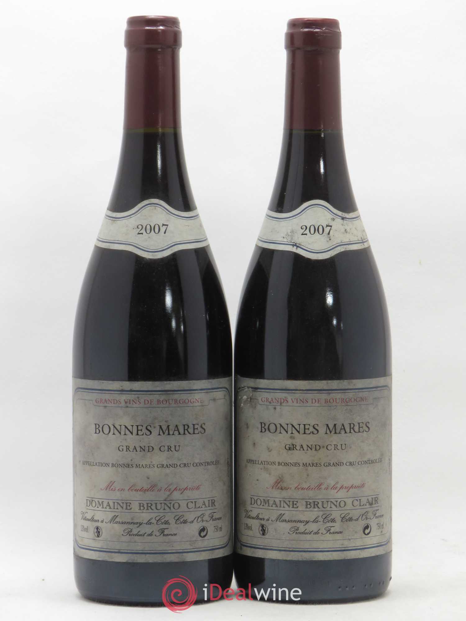 Bonnes-Mares Grand Cru Bruno Clair (Domaine) 2007 - Lot de 2 bouteilles - 0