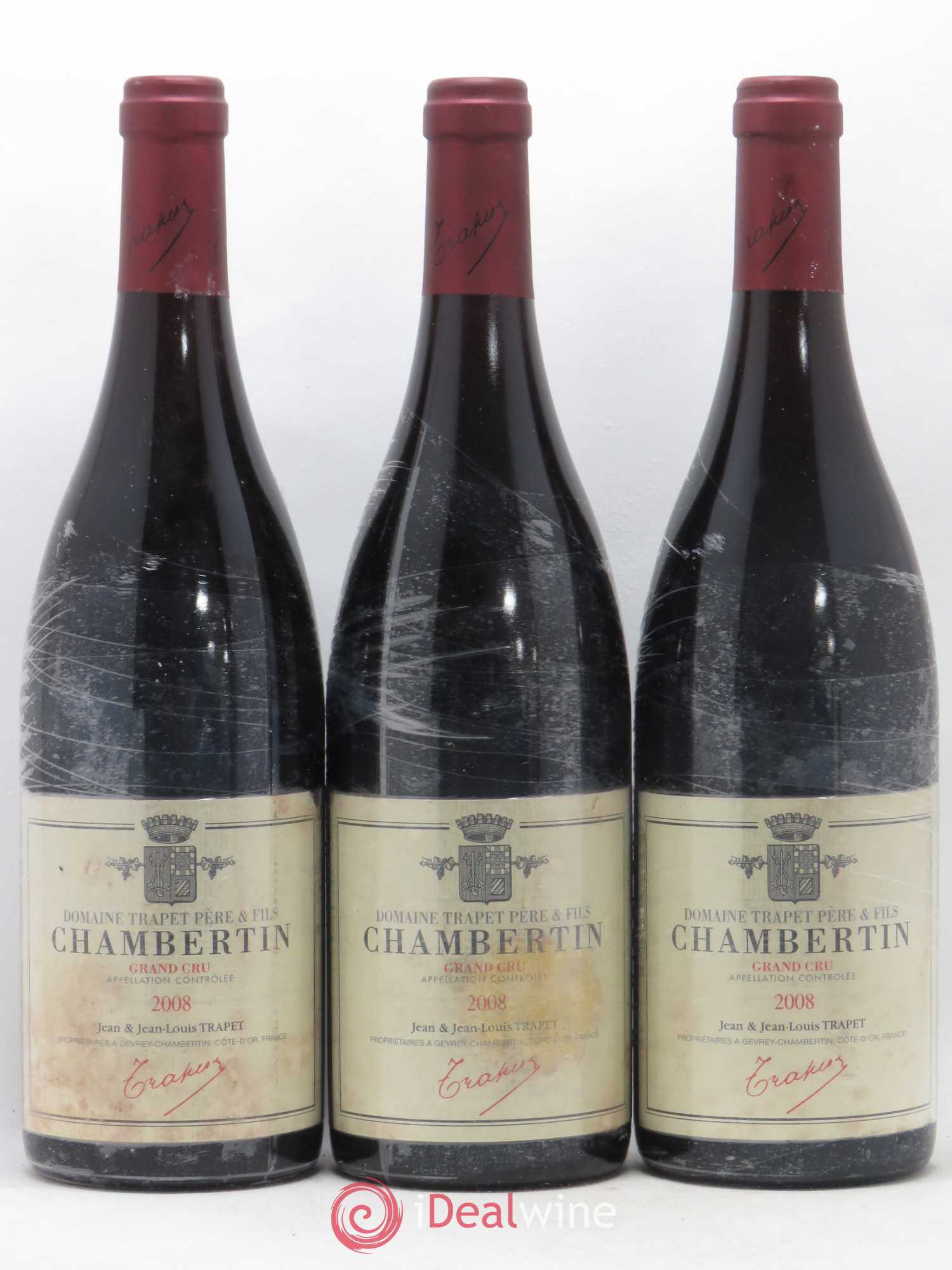 Chambertin Grand Cru Domaine Trapet 2008 - Lot de 3 bouteilles - 0