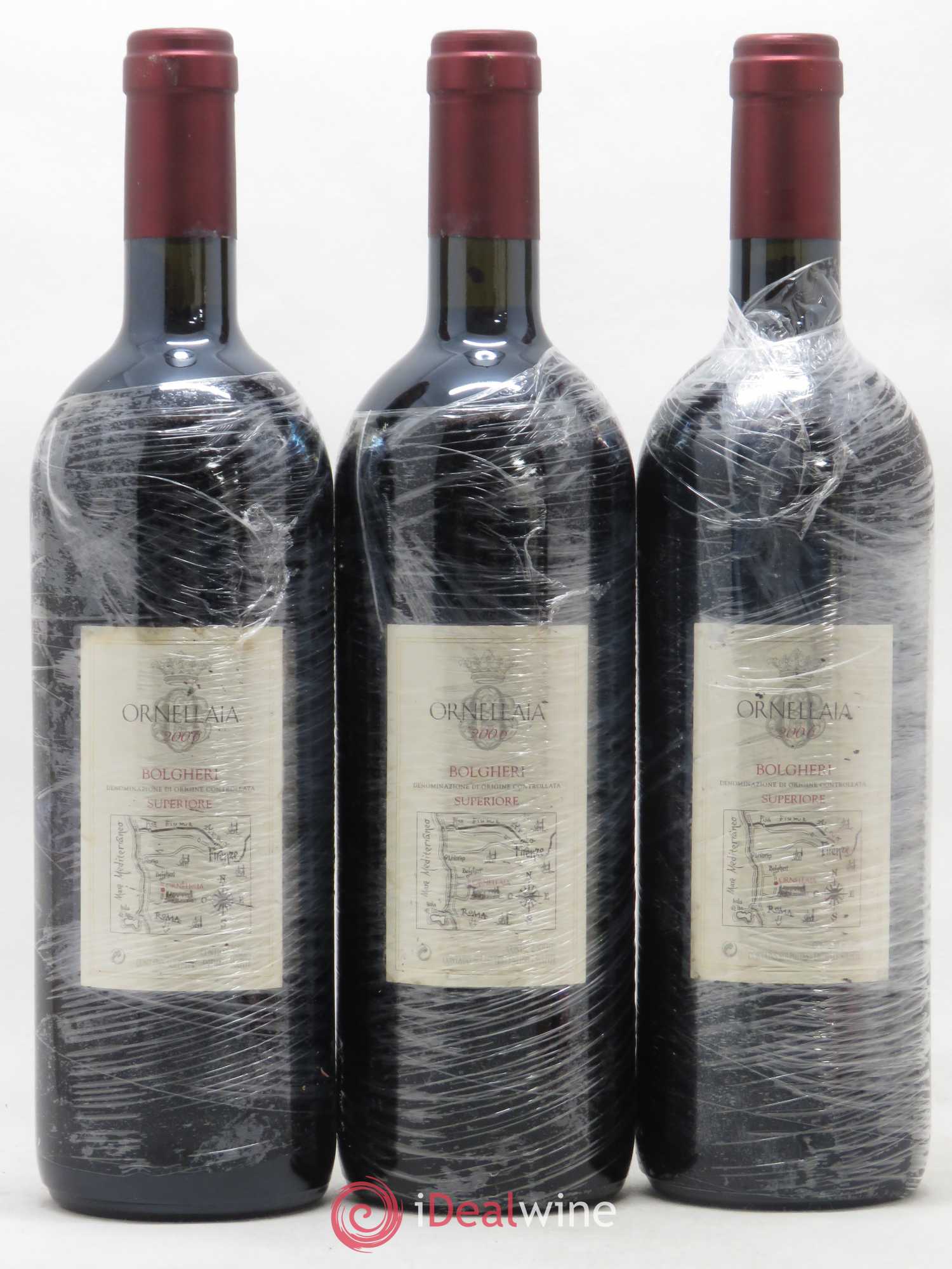 Bolgheri DOC Superiore Ornellaia Tenuta Dell'Ornellaia - Frescobaldi 2006 - Lot de 3 bouteilles - 1