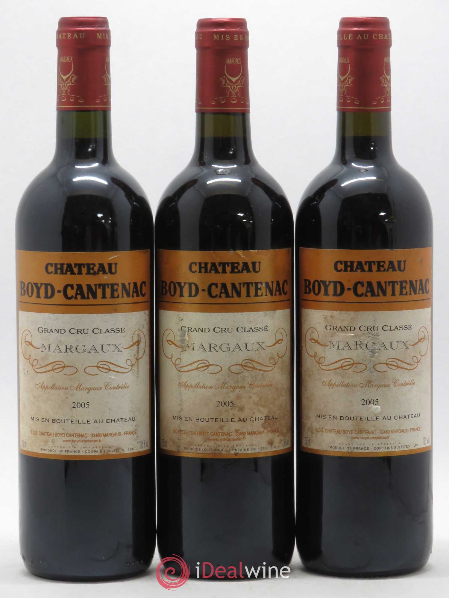 Château Boyd Cantenac 3ème Grand Cru Classé 2005 - Lot de 3 bouteilles - 0