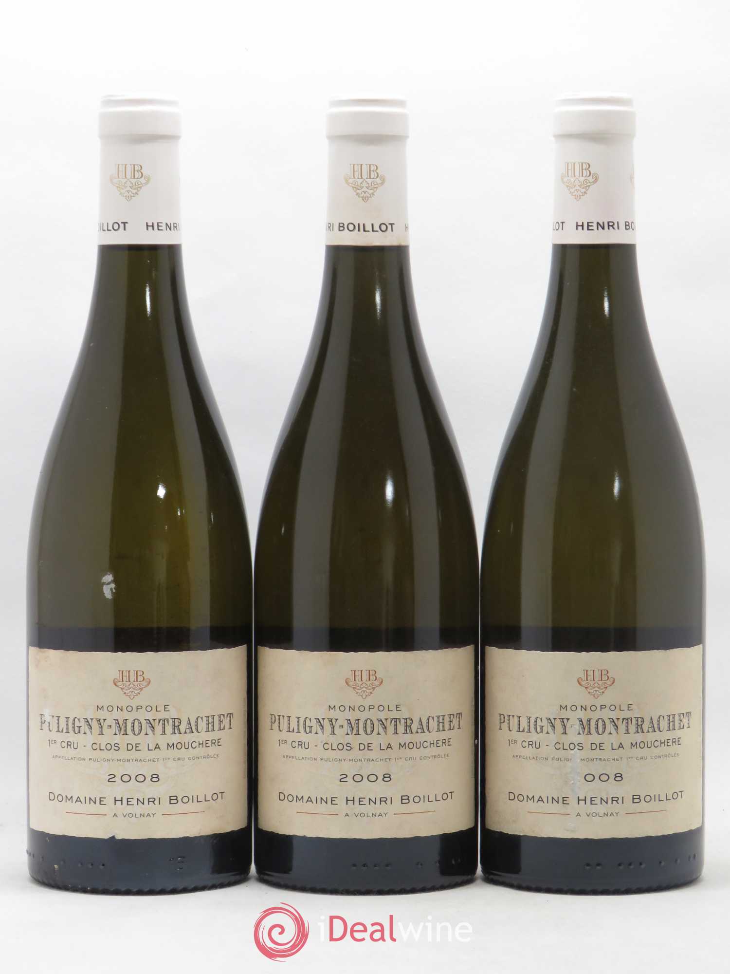 Puligny-Montrachet 1er Cru Clos de la Mouchère Henri Boillot (Domaine) 2008 - Lot de 3 bouteilles - 0