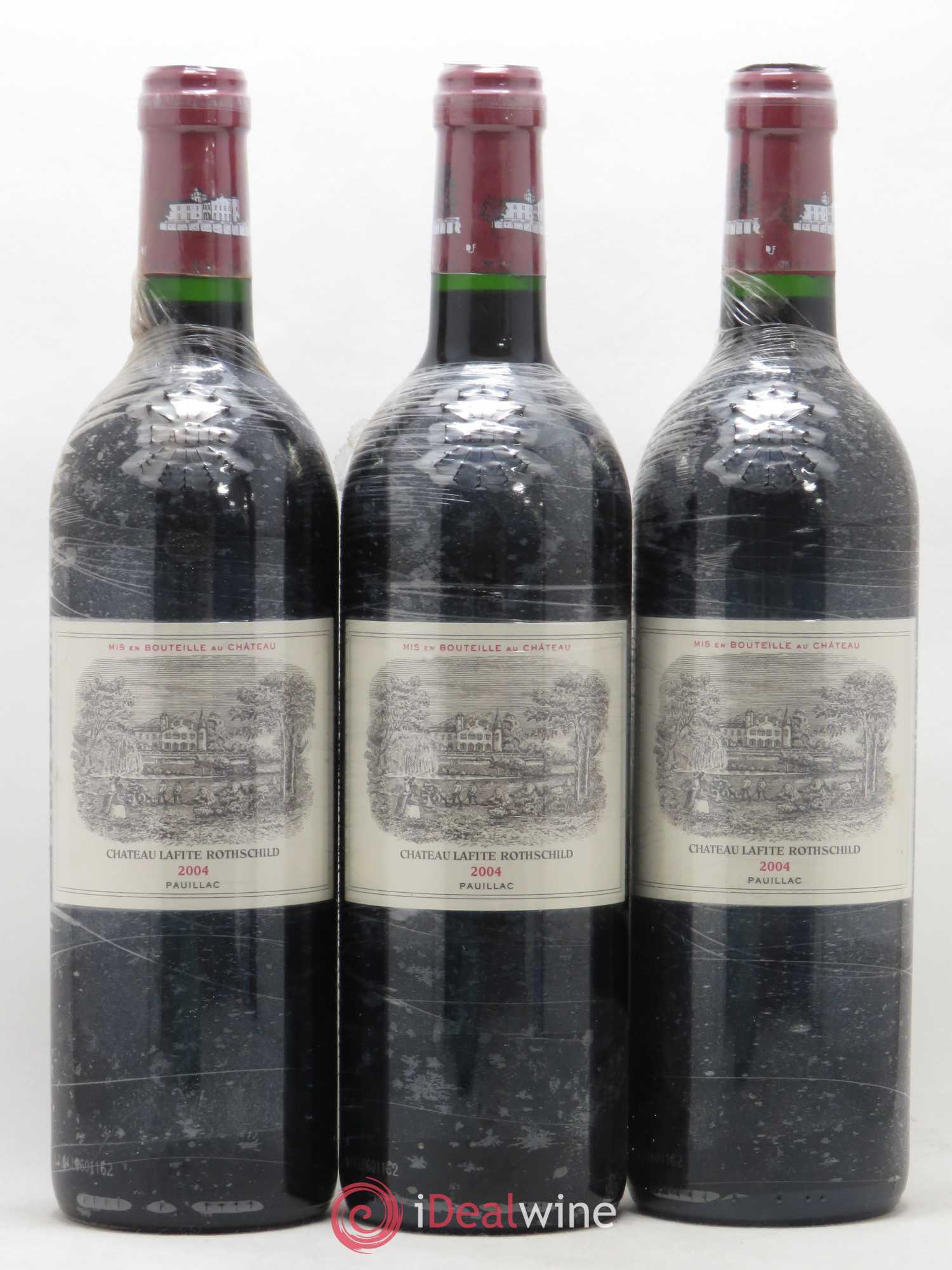 Château Lafite Rothschild 1er Grand Cru Classé 2004 - Lot de 3 bouteilles - 0