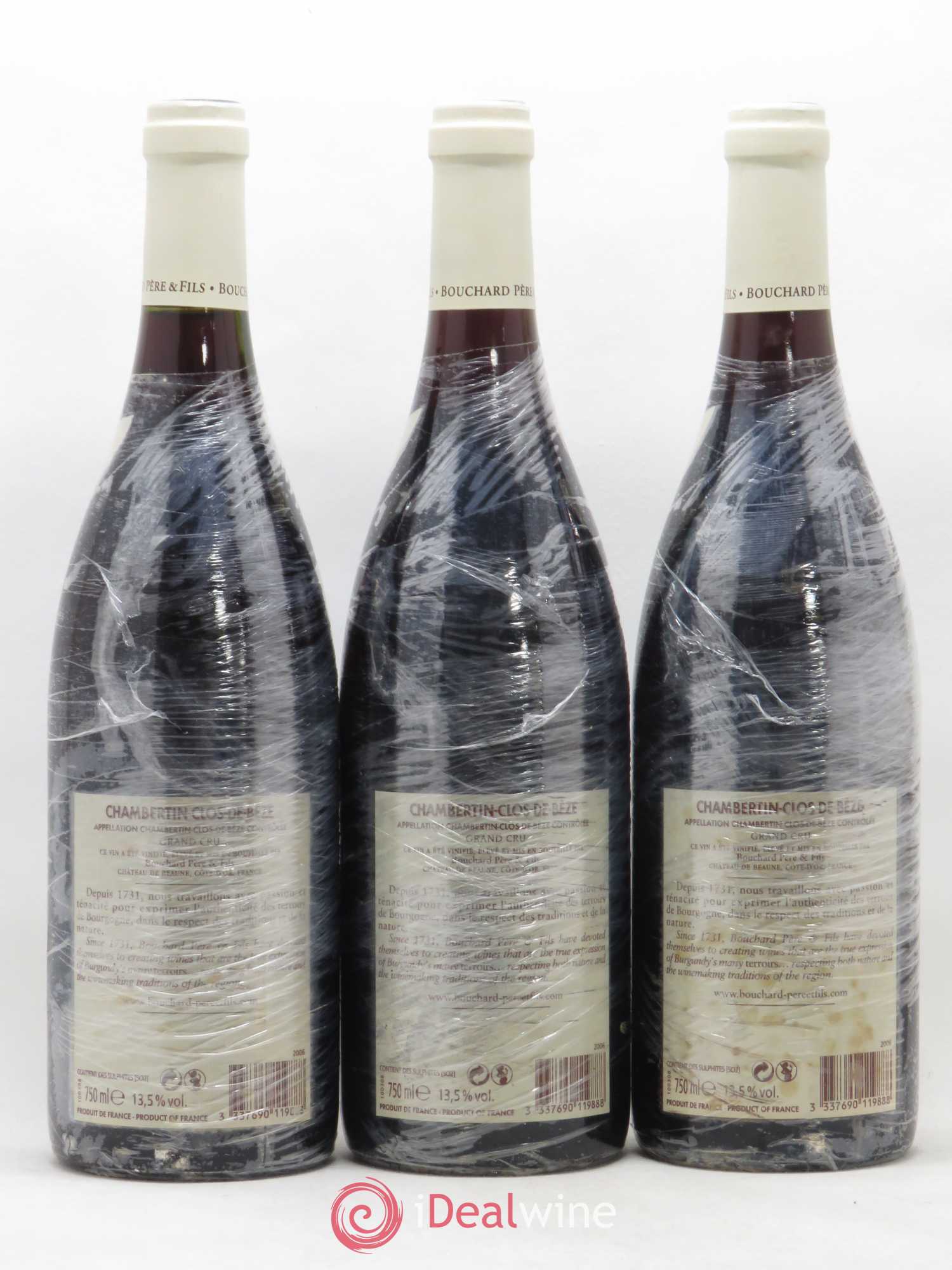 Chambertin Clos de Bèze Grand Cru Bouchard Père & Fils 2006 - Lot de 3 bouteilles - 1