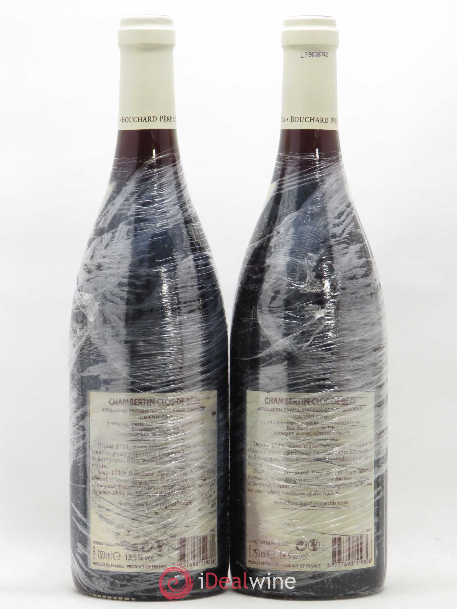Chambertin Clos de Bèze Grand Cru Bouchard Père & Fils 2006 - Lot de 2 bouteilles - 1