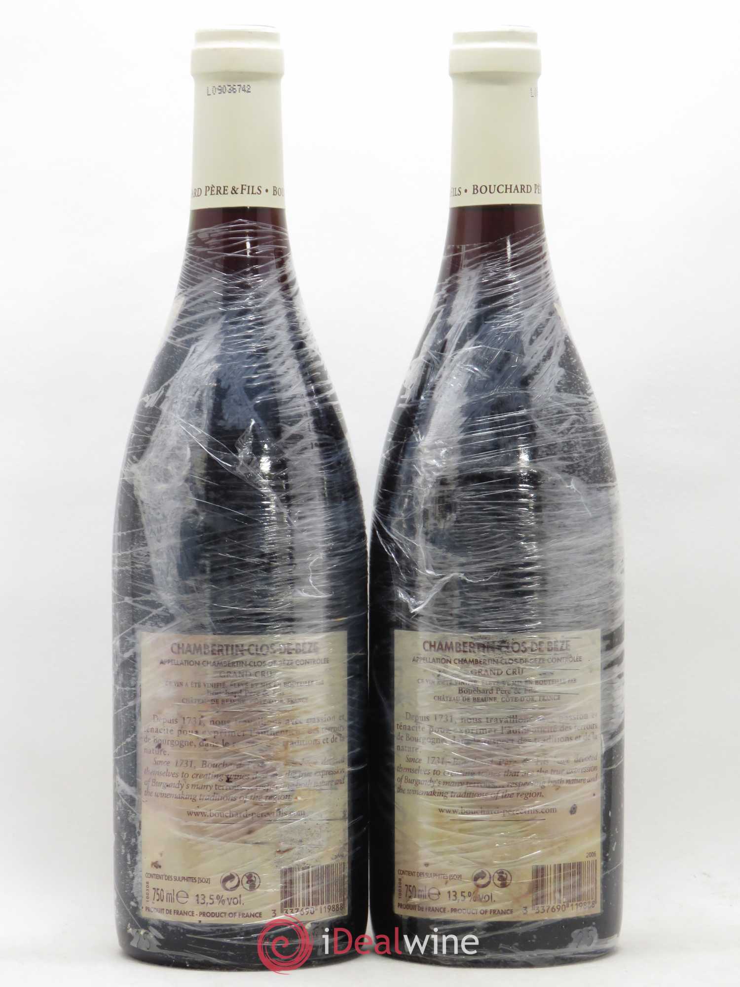 Chambertin Clos de Bèze Grand Cru Bouchard Père & Fils 2006 - Lot de 2 bouteilles - 1