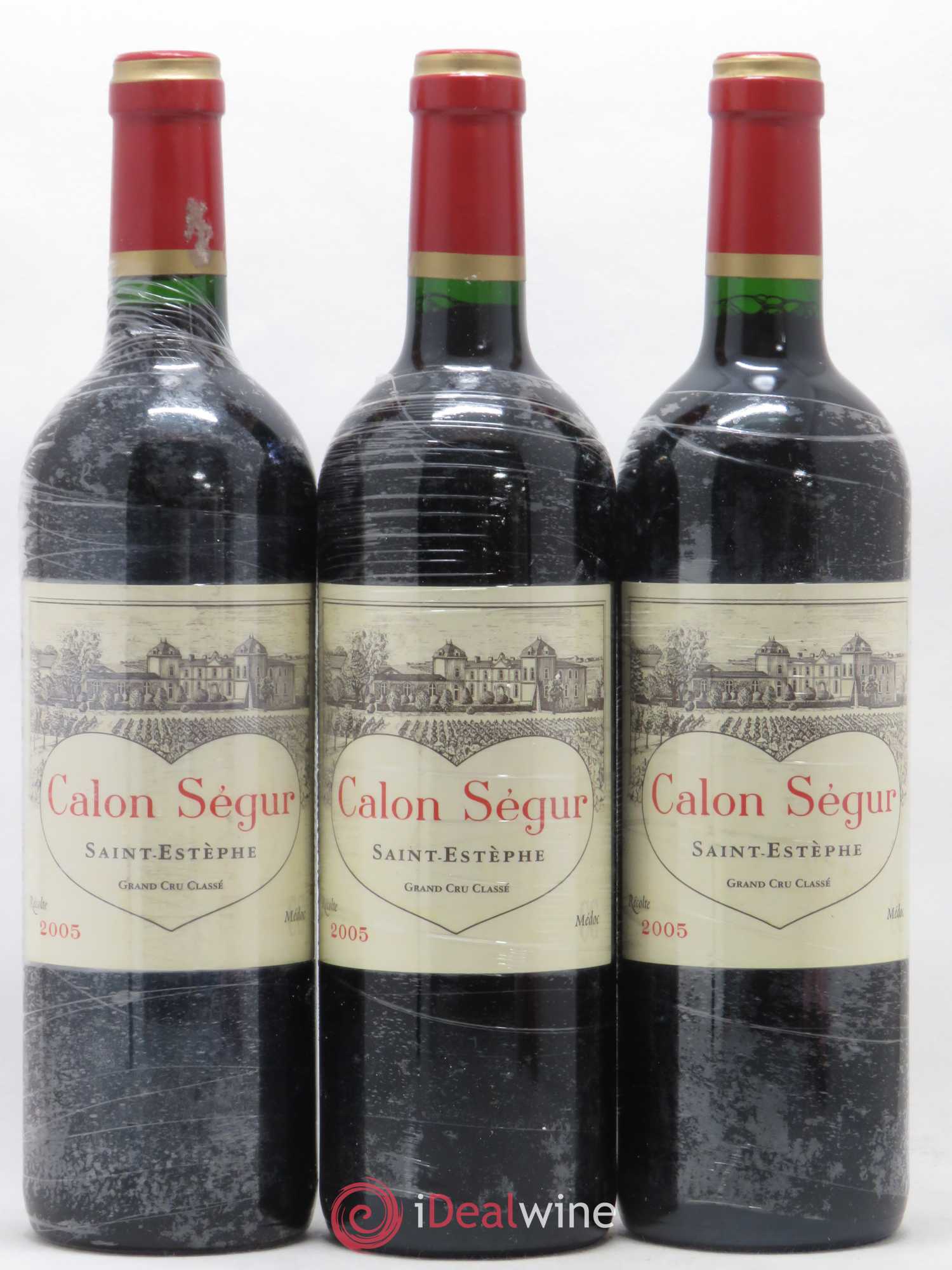 Château Calon Ségur 3ème Grand Cru Classé 2005 - Lot de 3 bouteilles - 0