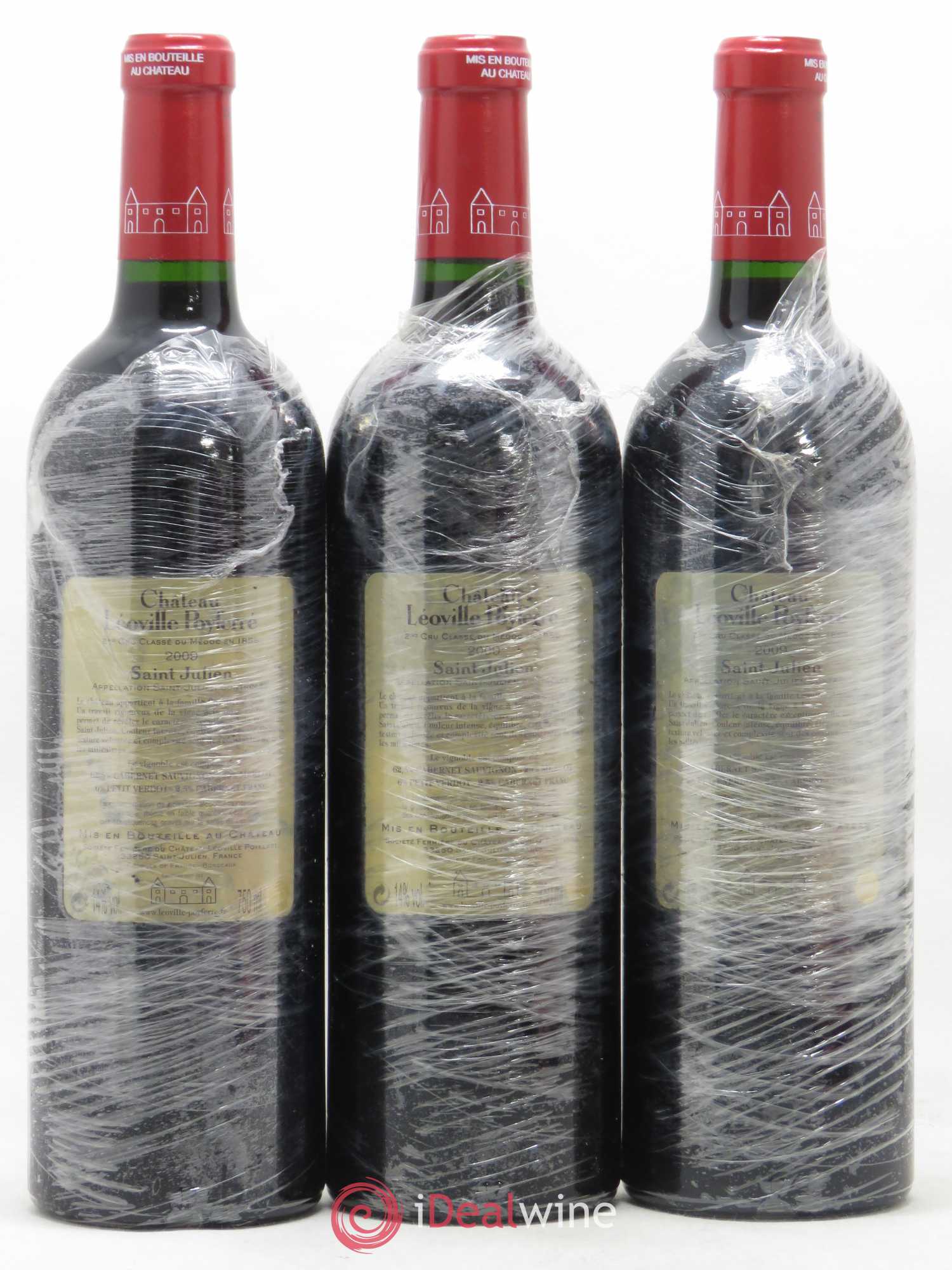 Château Léoville Poyferré 2ème Grand Cru Classé 2009 - Lot de 3 bouteilles - 1