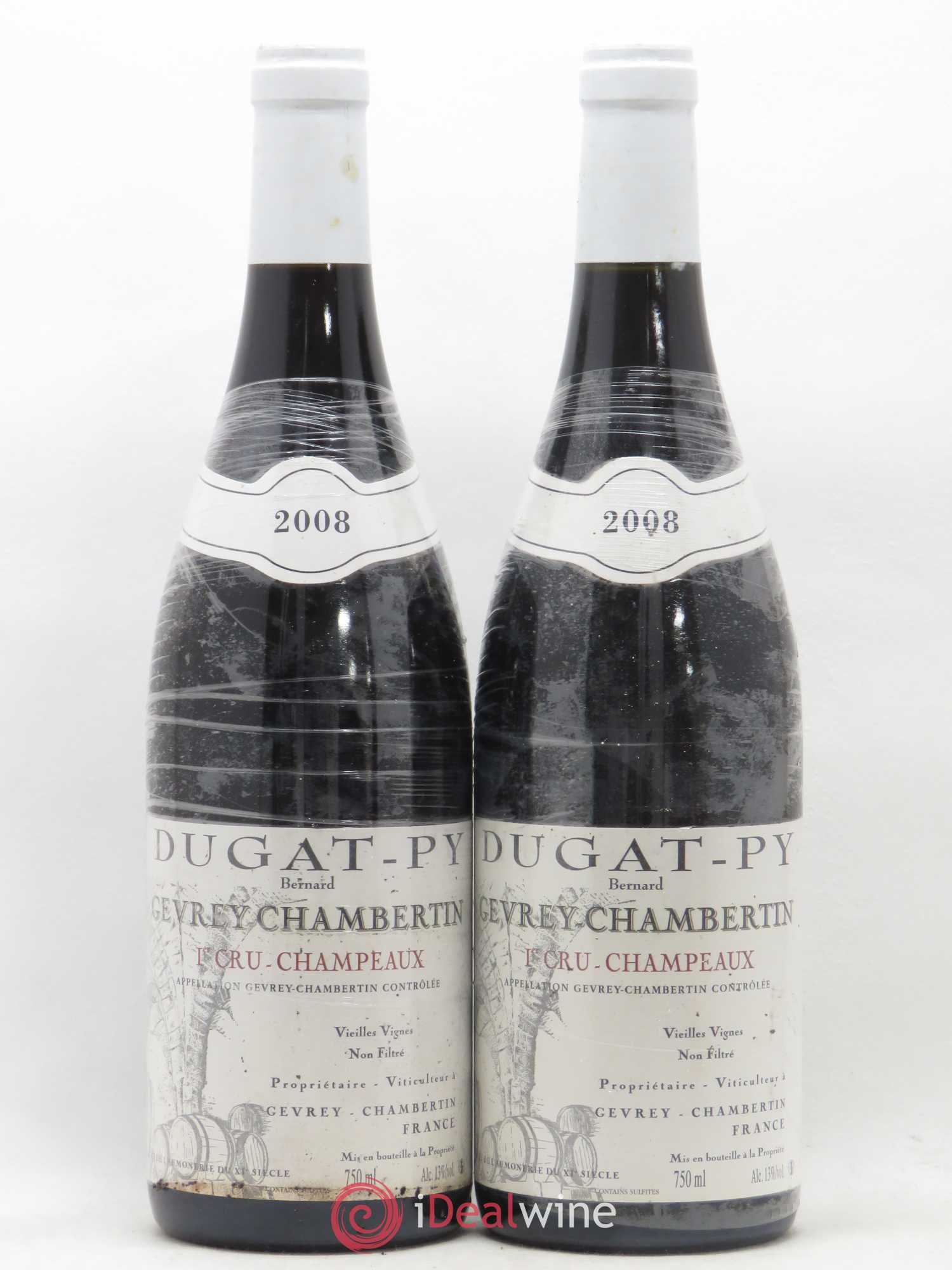 Gevrey-Chambertin 1er Cru Champeaux Dugat-Py vieilles vignes 2008 - Posten von 2 Flaschen - 0