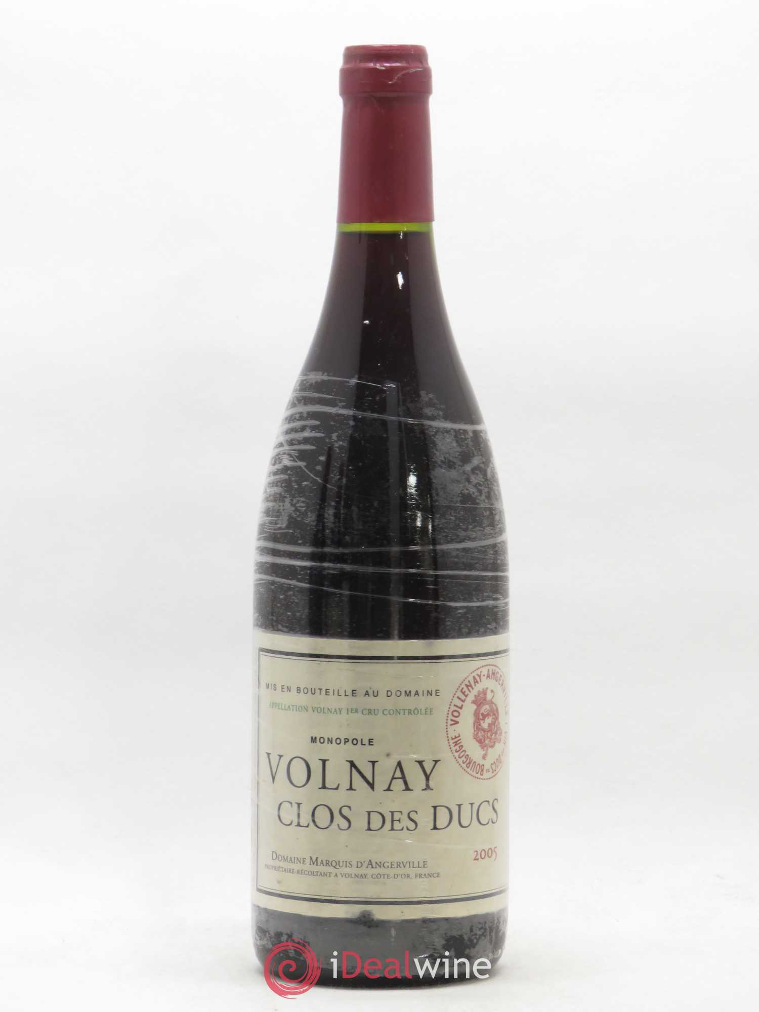 Volnay 1er Cru Clos des Ducs Marquis d'Angerville (Domaine) 2005 - Posten von 1 Flasche - 0