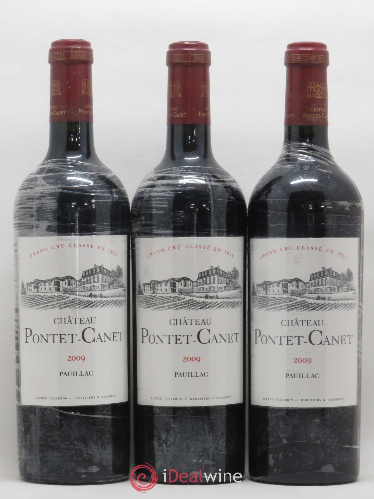 Château Pontet Canet 5ème Grand Cru Classé 2009 - Lot de 3 bouteilles - 0