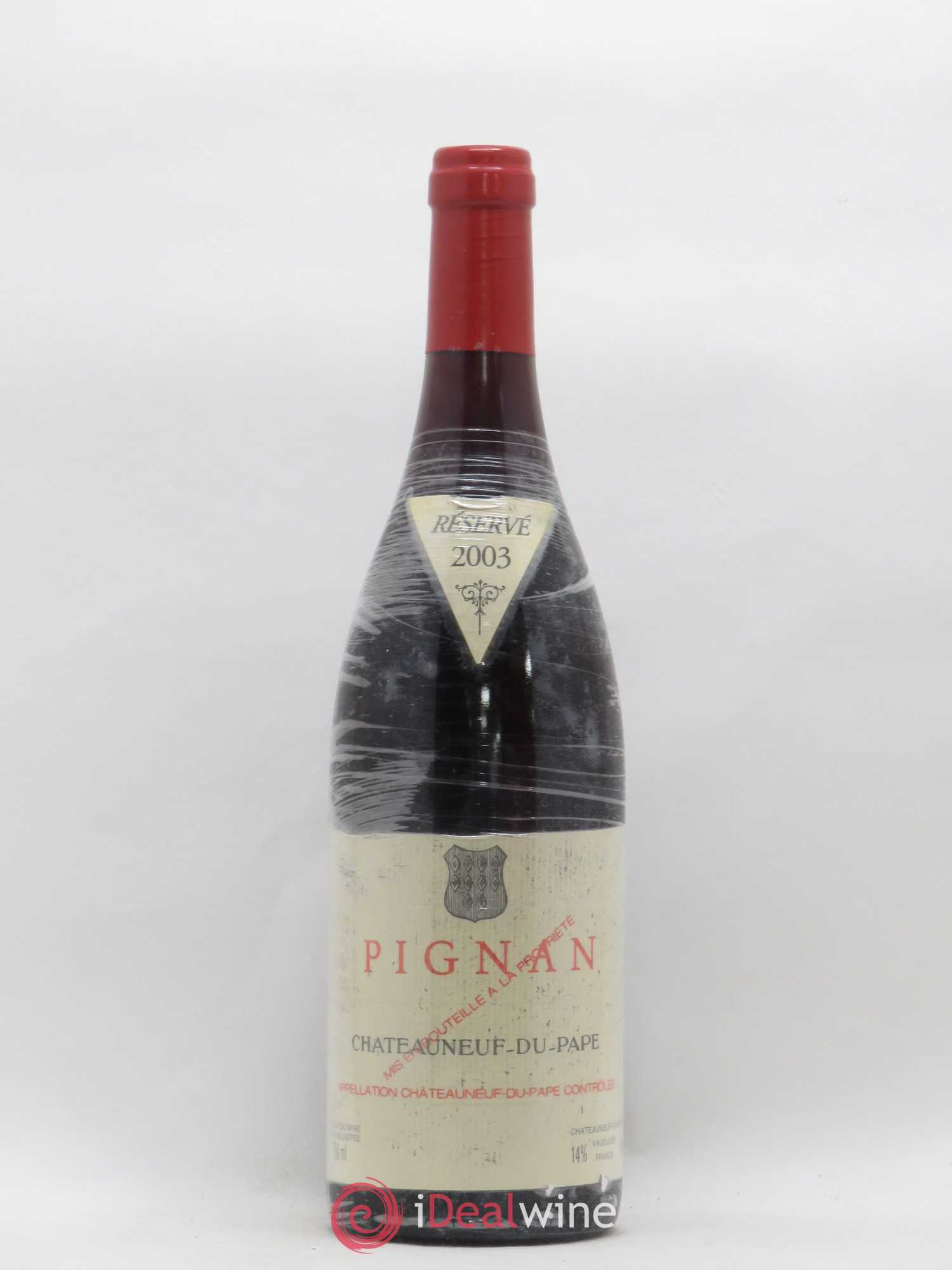 Châteauneuf-du-Pape Pignan Emmanuel Reynaud 2003 - Lot de 1 bouteille - 0