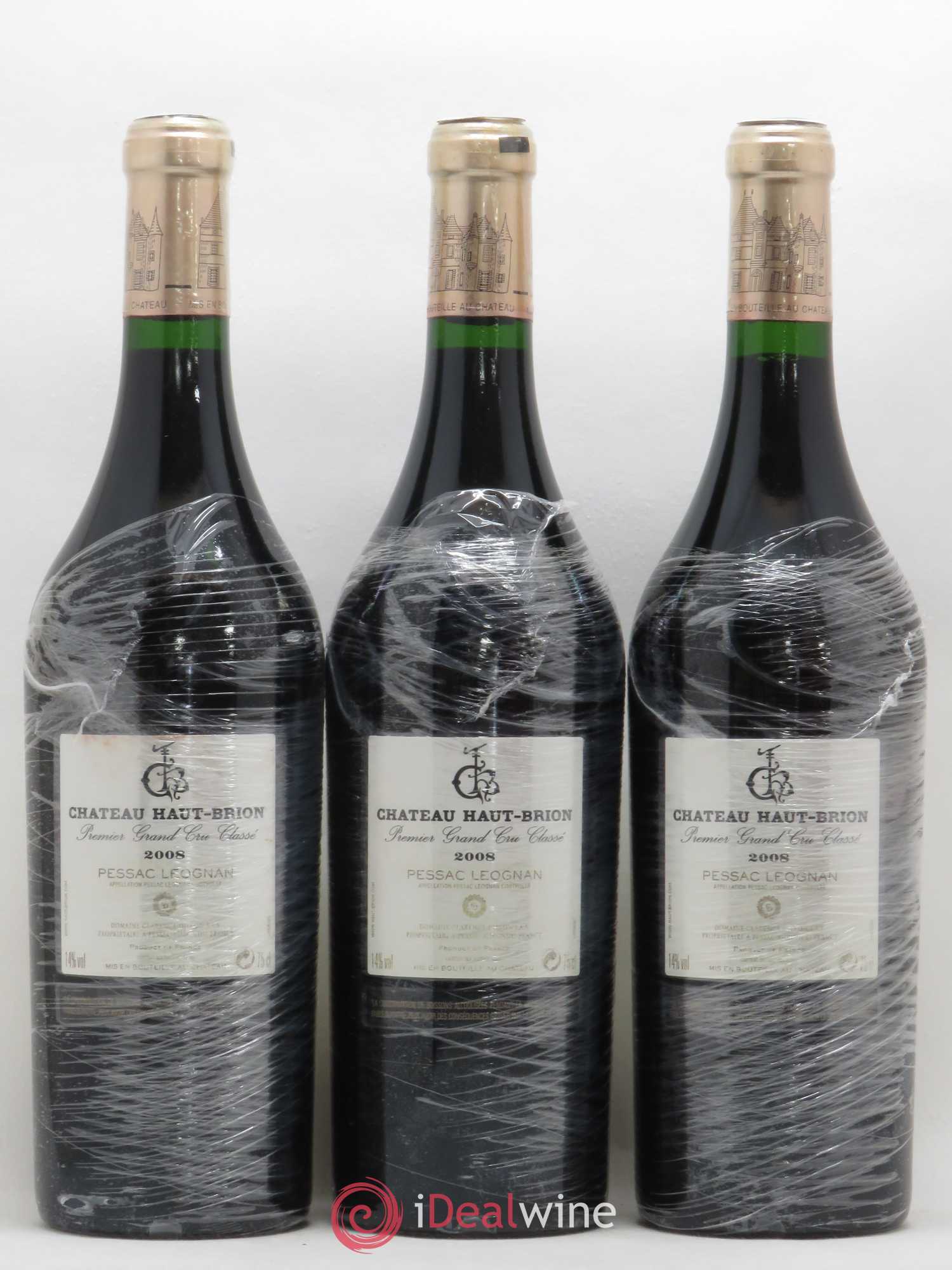 Château Haut Brion 1er Grand Cru Classé 2008 - Lot de 3 bouteilles - 1