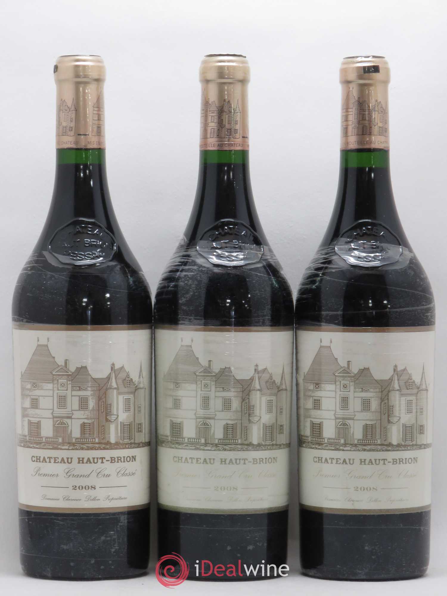 Château Haut Brion 1er Grand Cru Classé 2008 - Lot de 3 bouteilles - 0