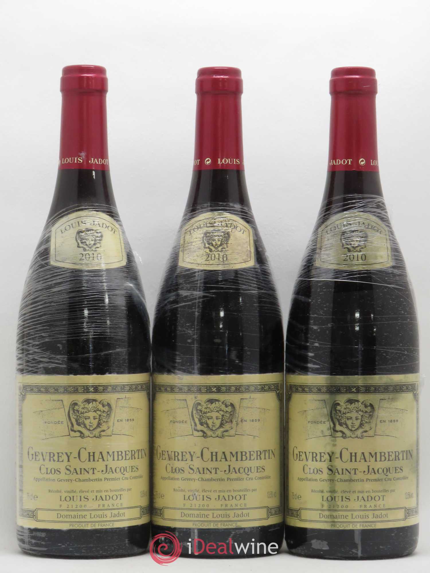 Gevrey-Chambertin 1er Cru Clos Saint Jacques Domaine Louis Jadot 2010 - Lotto di 3 bottiglie - 0