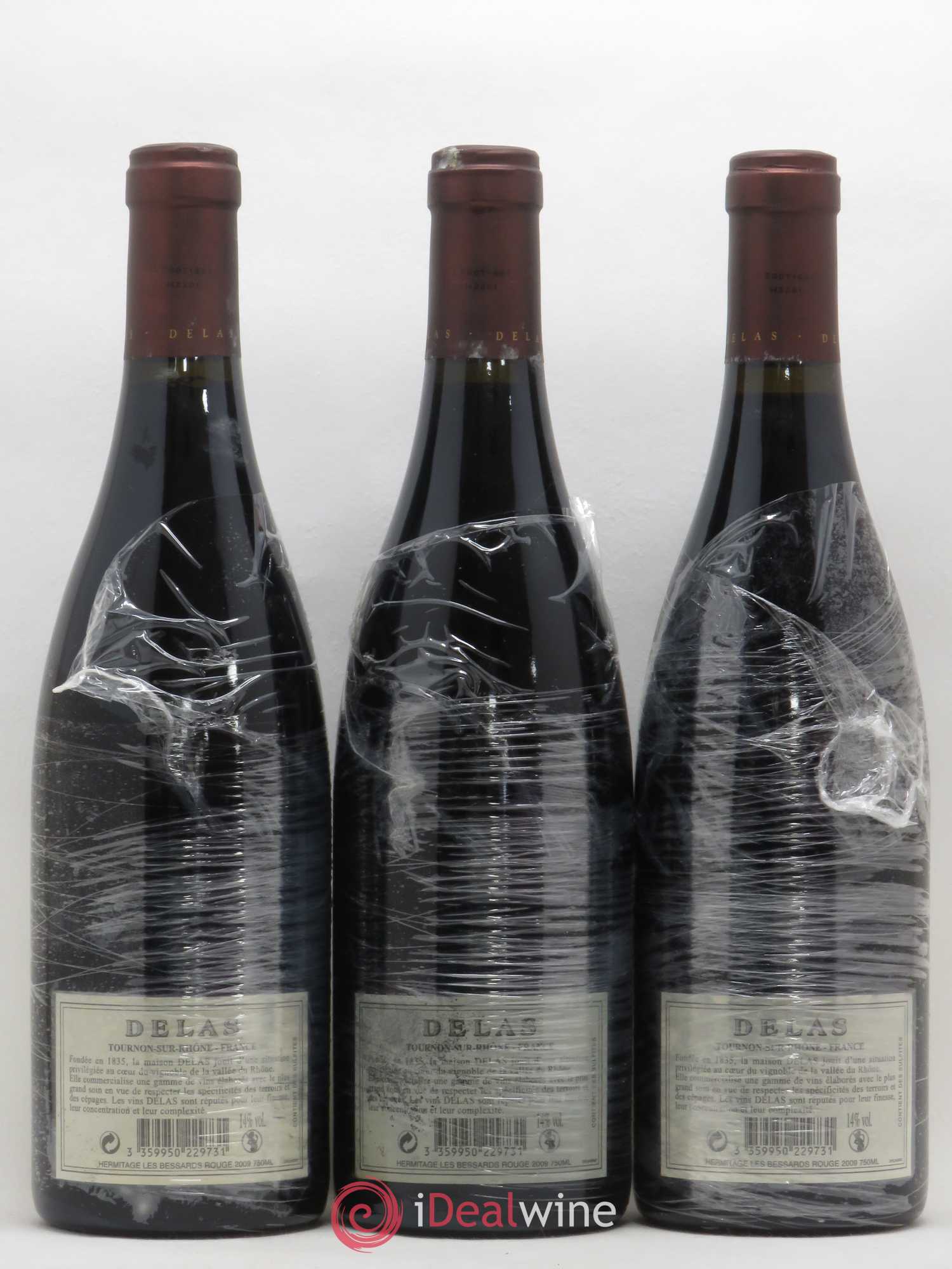 Hermitage Les Bessards Delas Frères 2009 - Lot de 3 bouteilles - 1