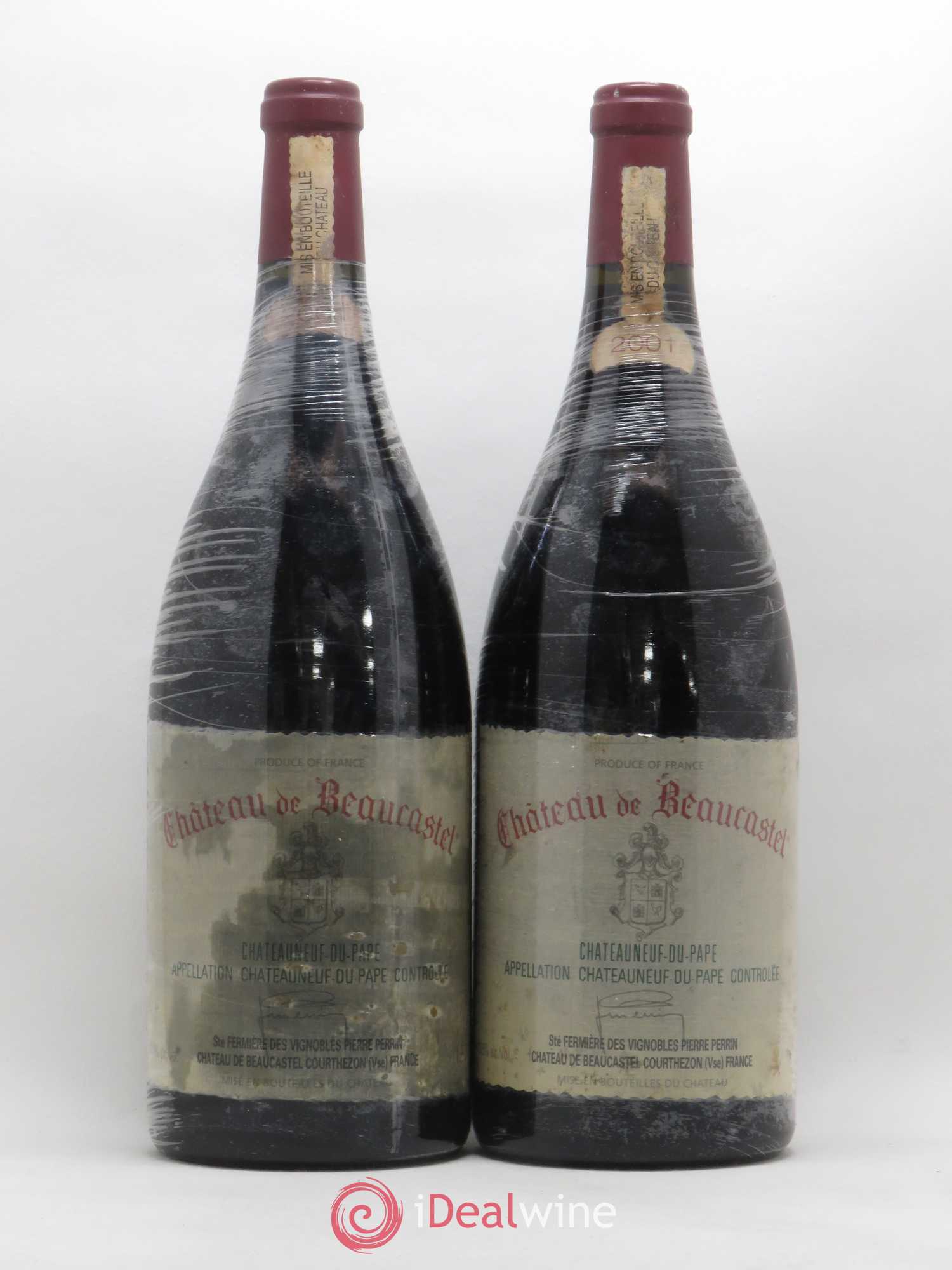 Châteauneuf-du-Pape Château de Beaucastel Famille Perrin 2001 - Lot de 2 magnums - 0
