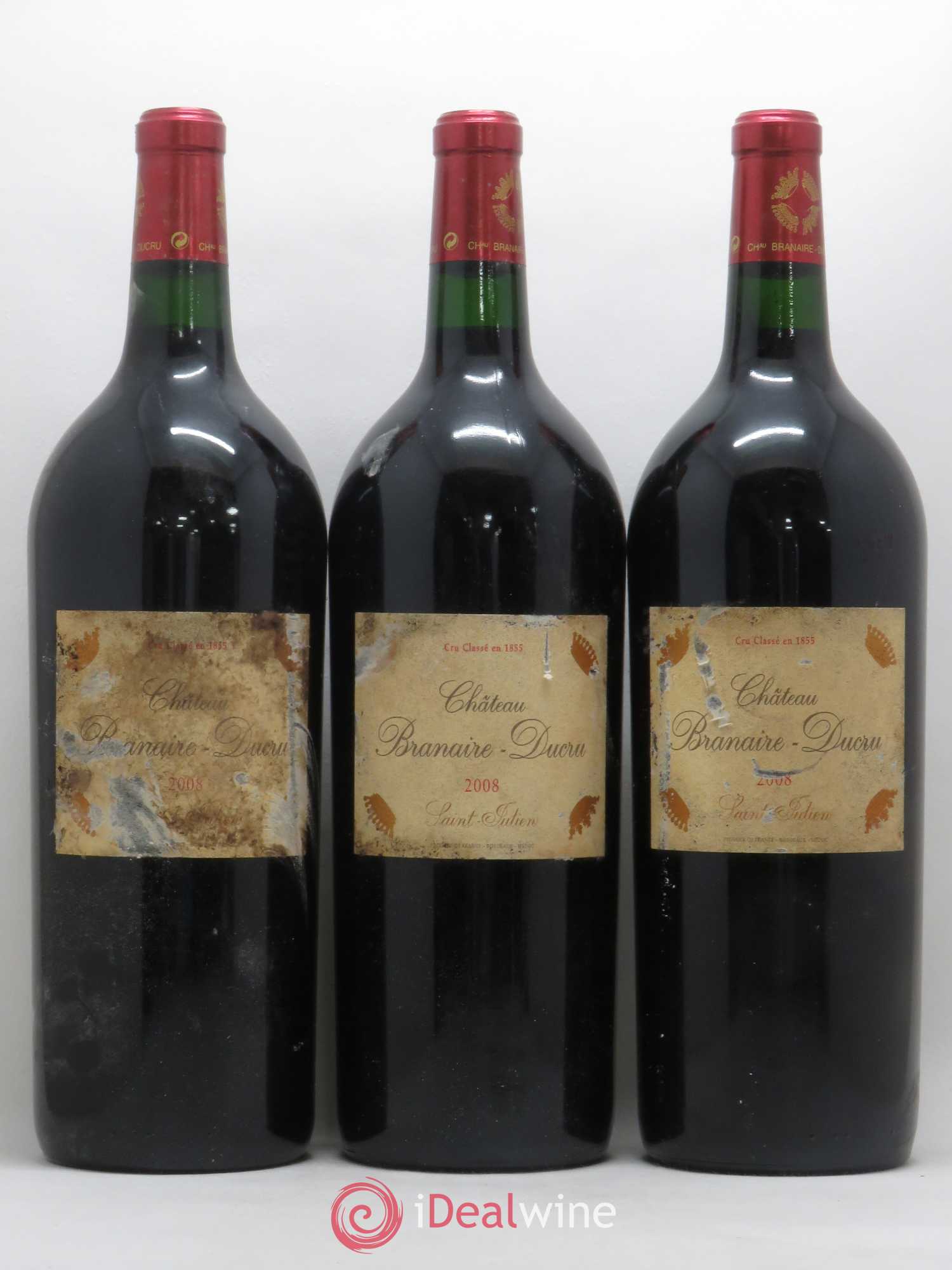 Château Branaire Ducru 4ème Grand Cru Classé 2008 - Lot de 3 magnums - 0