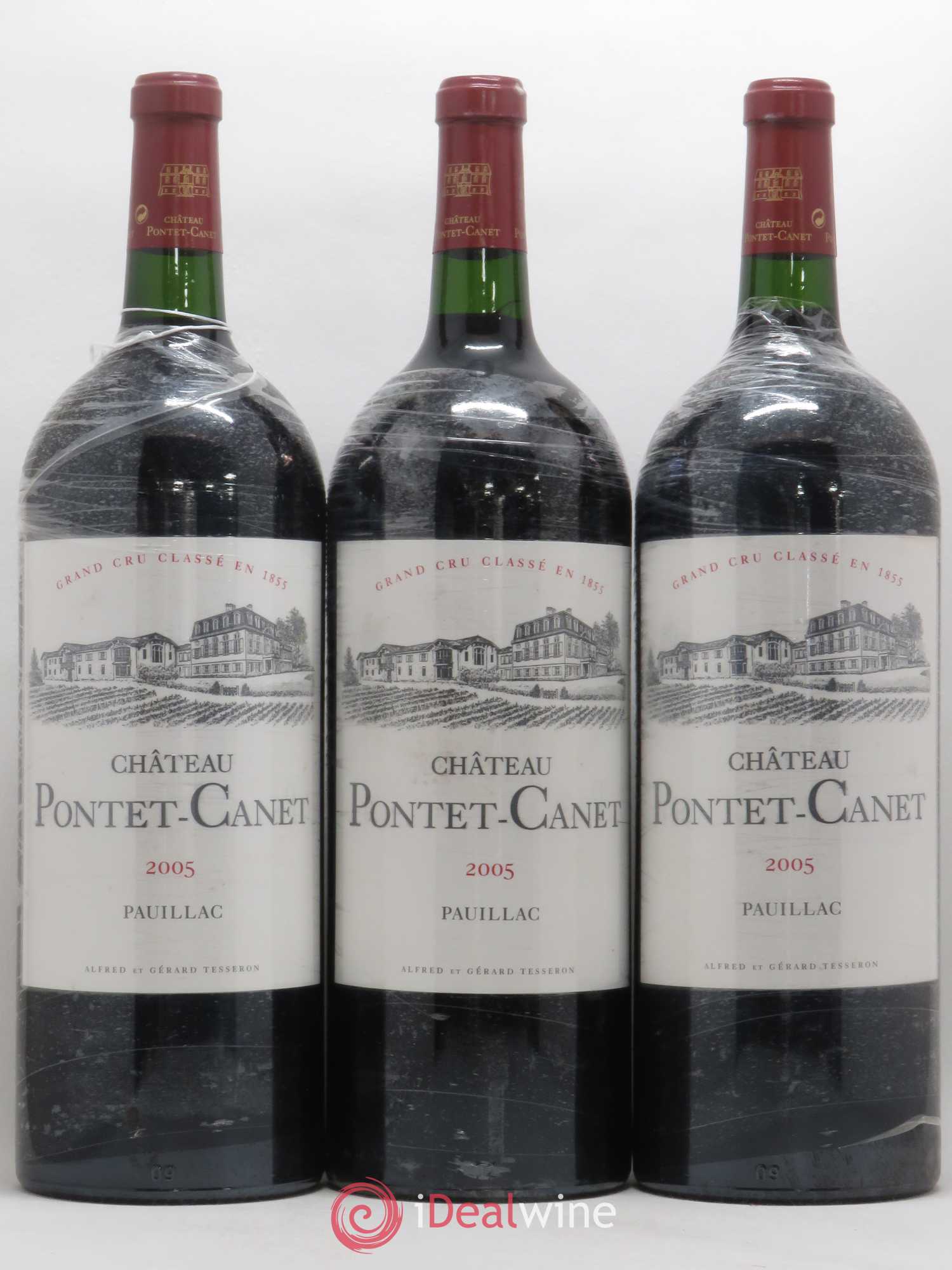 Château Pontet Canet 5ème Grand Cru Classé 2005 - Lot de 3 magnums - 0