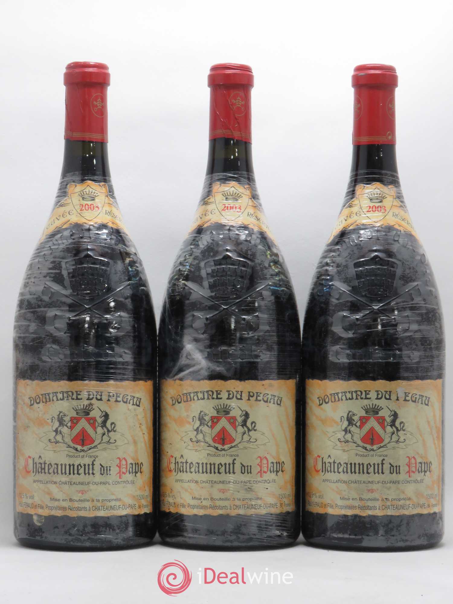 Châteauneuf-du-Pape Domaine du Pégau Cuvée Réservée Paul et Laurence Féraud 2003 - Lot de 3 magnums - 0