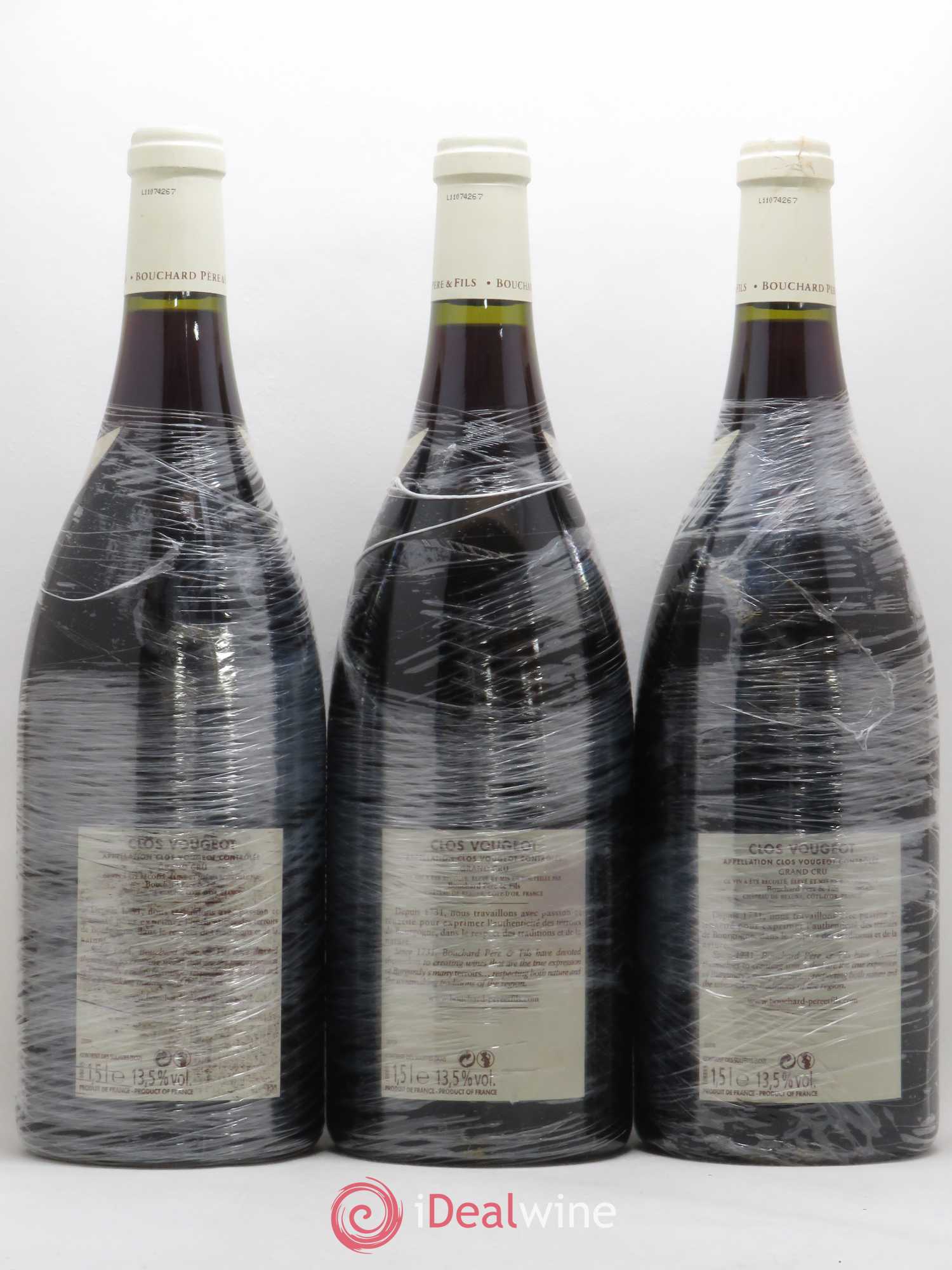 Clos de Vougeot Grand Cru Bouchard Père & Fils 2009 - Lot de 3 magnums - 1