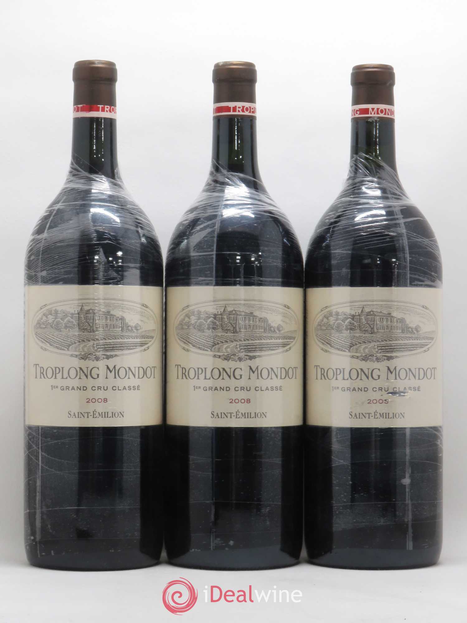 Château Troplong Mondot 1er Grand Cru Classé B 2008 - Lot de 3 magnums - 0