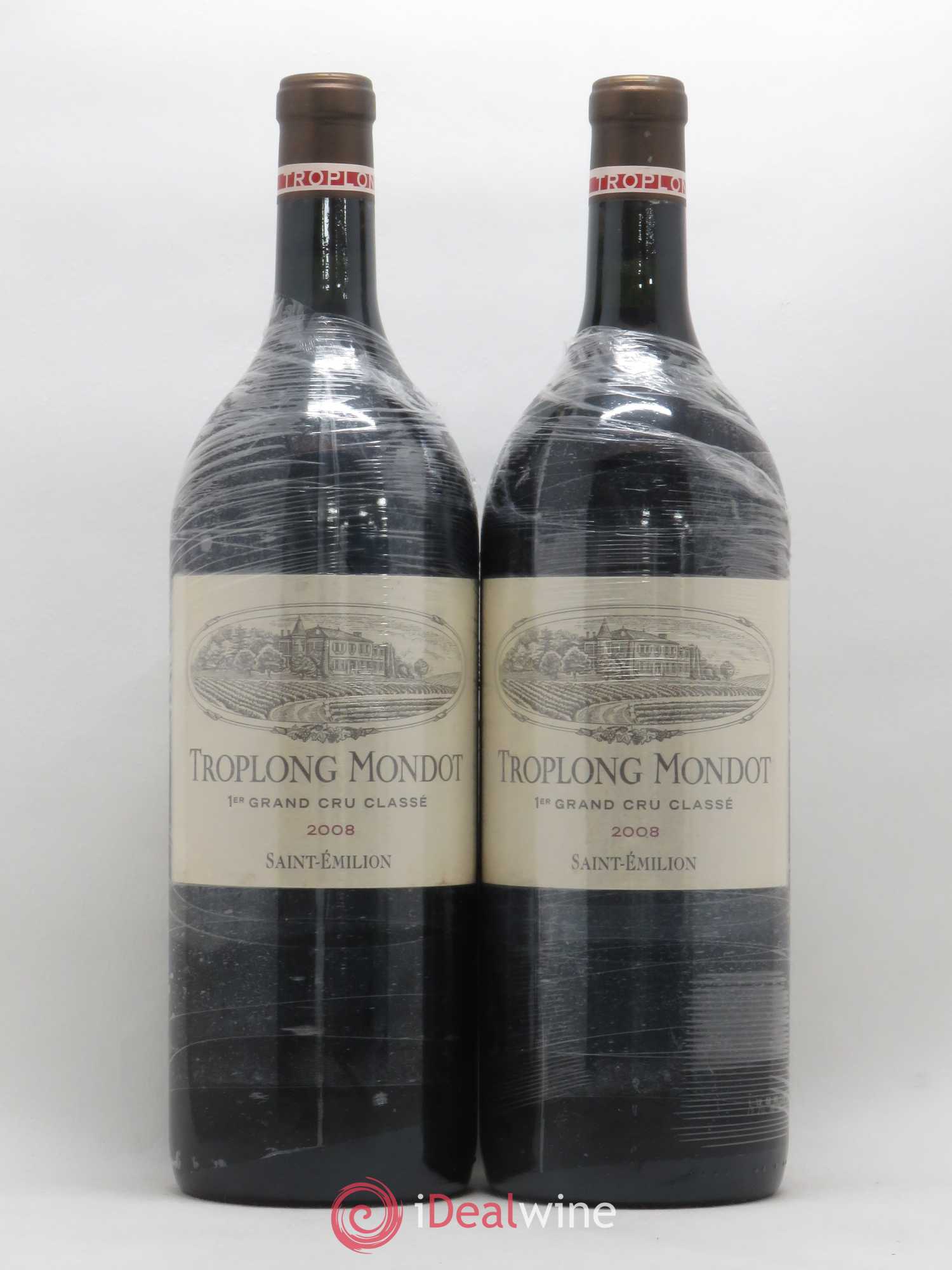 Château Troplong Mondot 1er Grand Cru Classé B 2008 - Lot de 2 magnums - 0