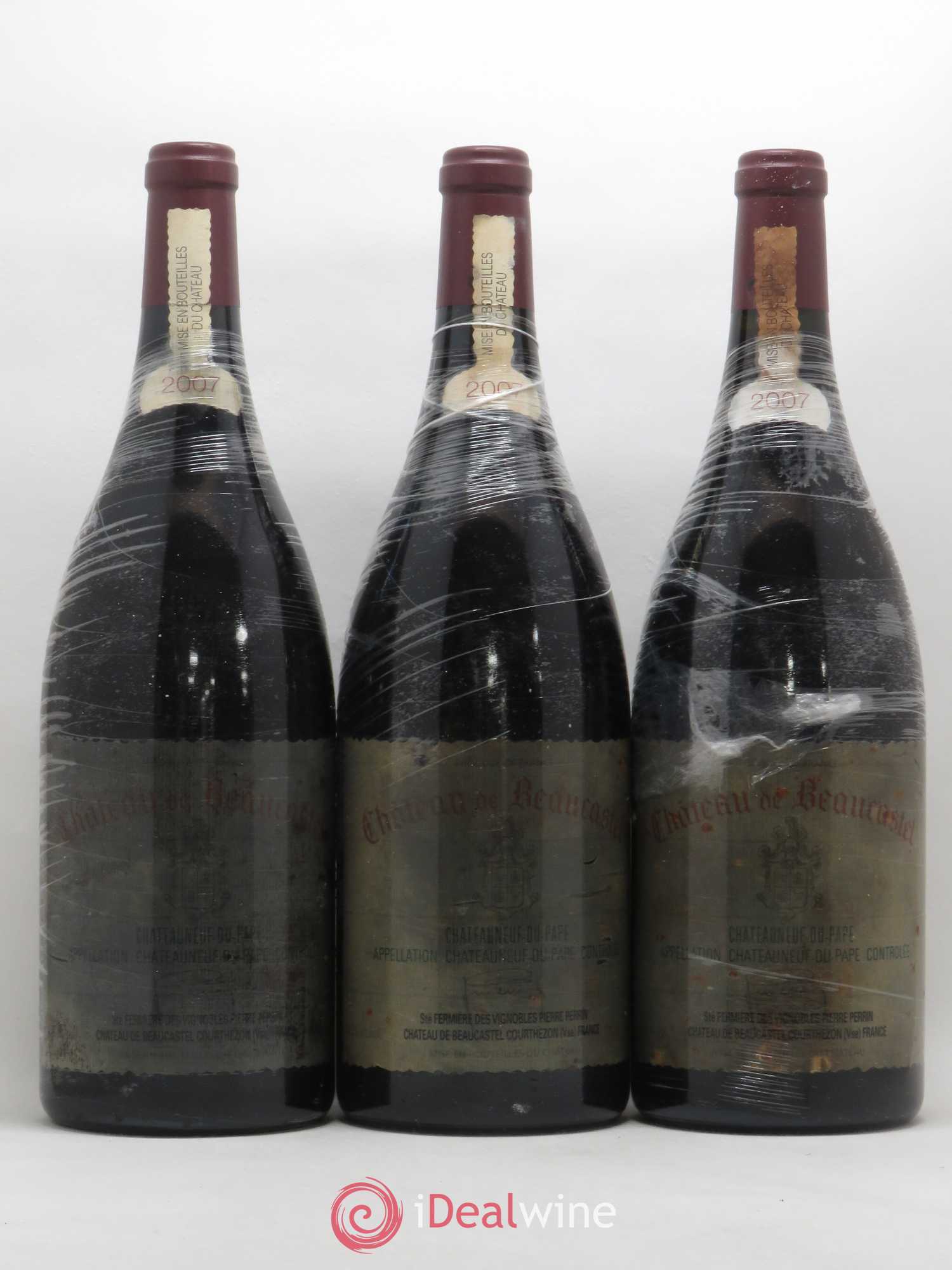 Châteauneuf-du-Pape Château de Beaucastel Famille Perrin 2007 - Lot de 3 magnums - 0