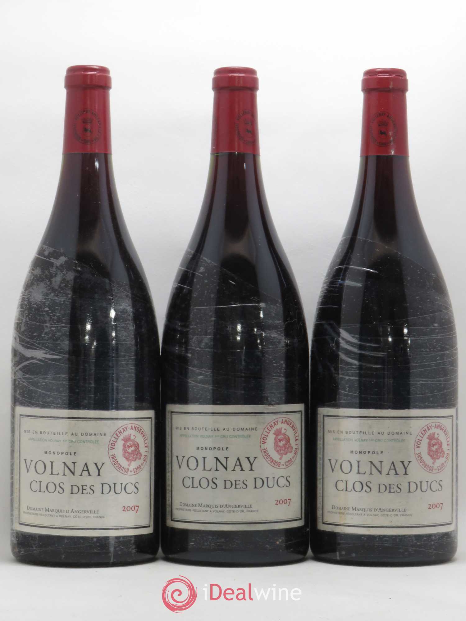 Volnay 1er Cru Clos des Ducs Marquis d'Angerville (Domaine) 2007 - Lot de 3 magnums - 0